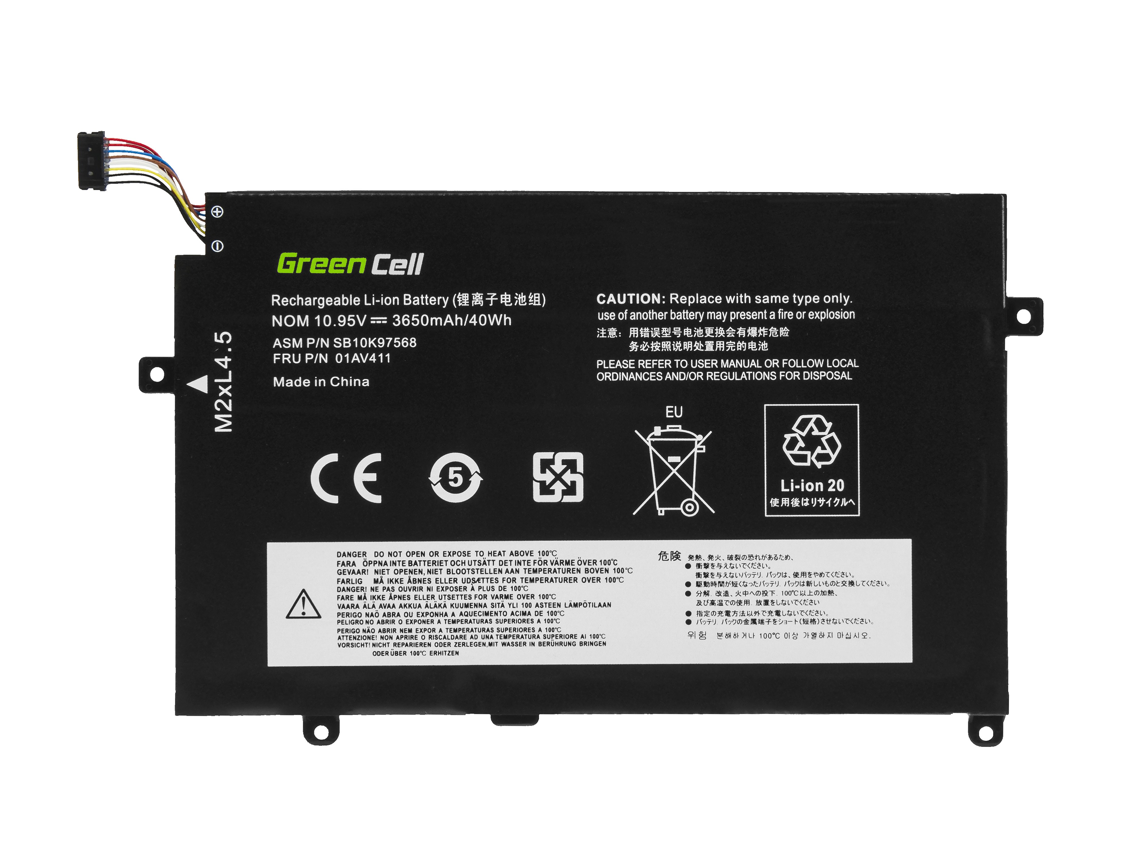 Batterij  01AV411 01AV412 01AV413 Voor de Lenovo ThinkPad E470 E475 thumbnail 4