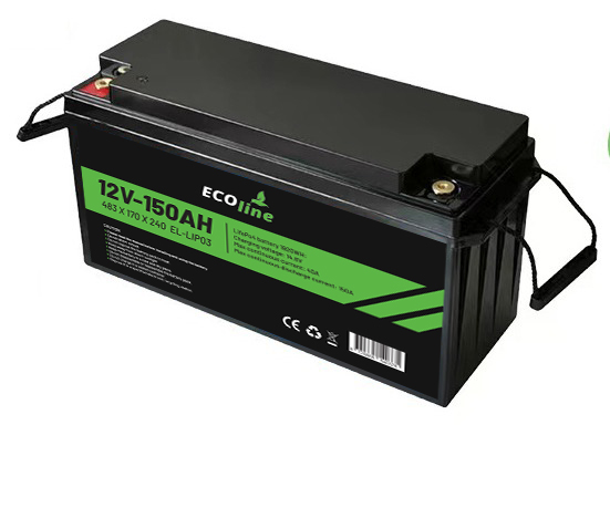 EcoLine - LifePo4 12V 150AH - 150000mAh lithium Batterij - 483 x 170 x 240 - Deep Cycle Accu