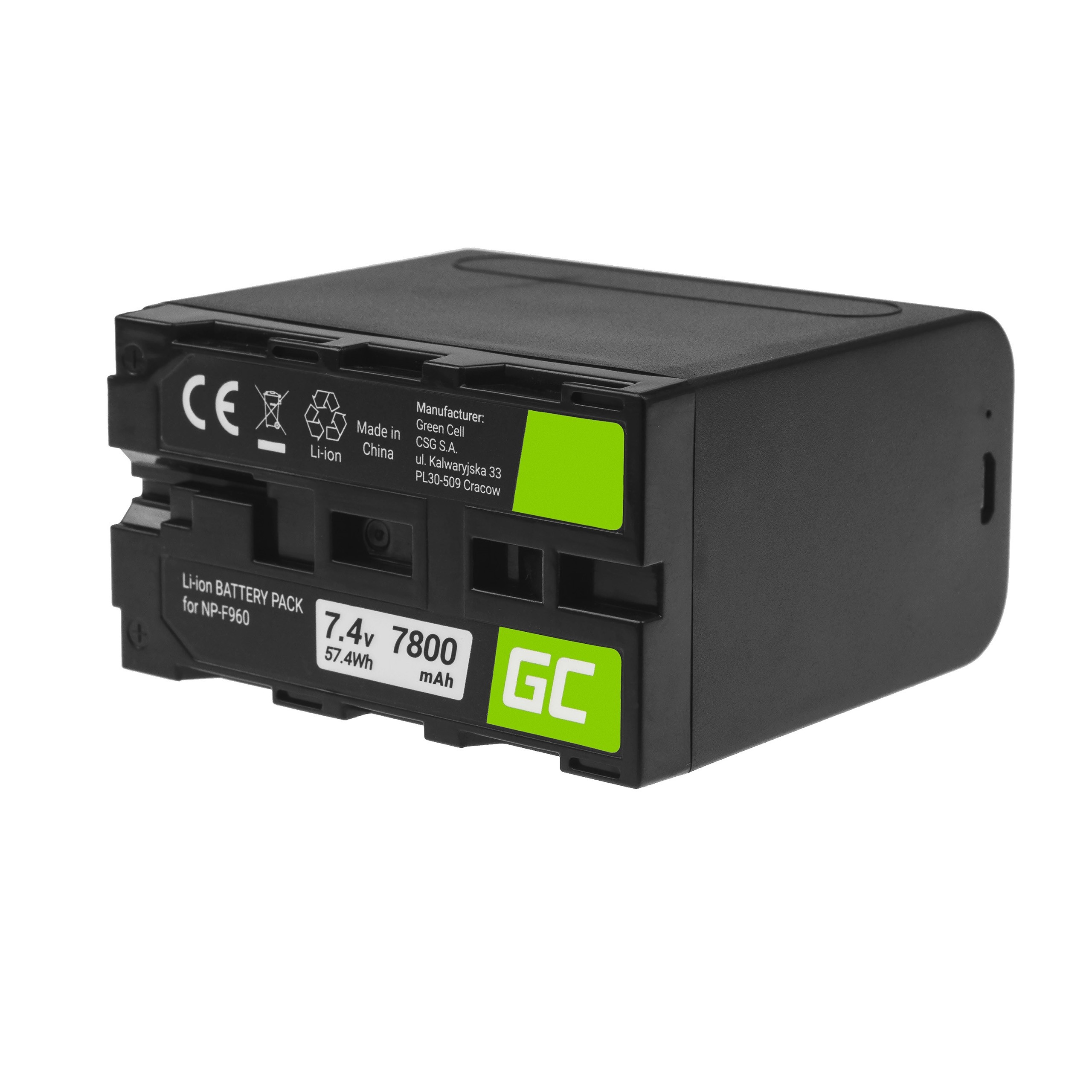 Batterij NP-F960 NP-F970 NP-F975 voor Sony 7.4V 7800mAh thumbnail 3