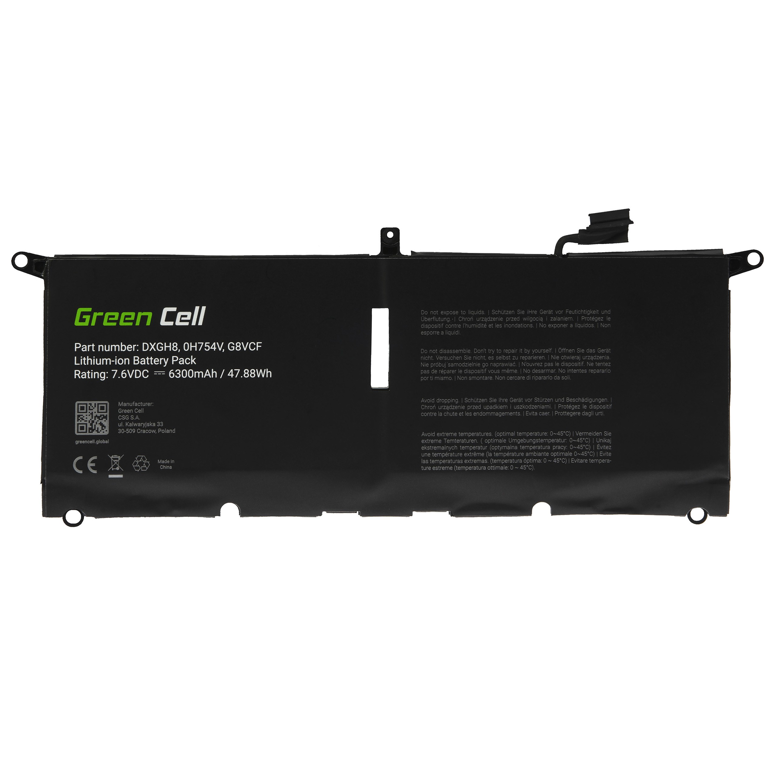 Batterij DXGH8 voor de Dell XPS 13 9370 9380, Dell Inspiron 13 3301 5390 7390, Dell Vostro 13 5390 thumbnail 3