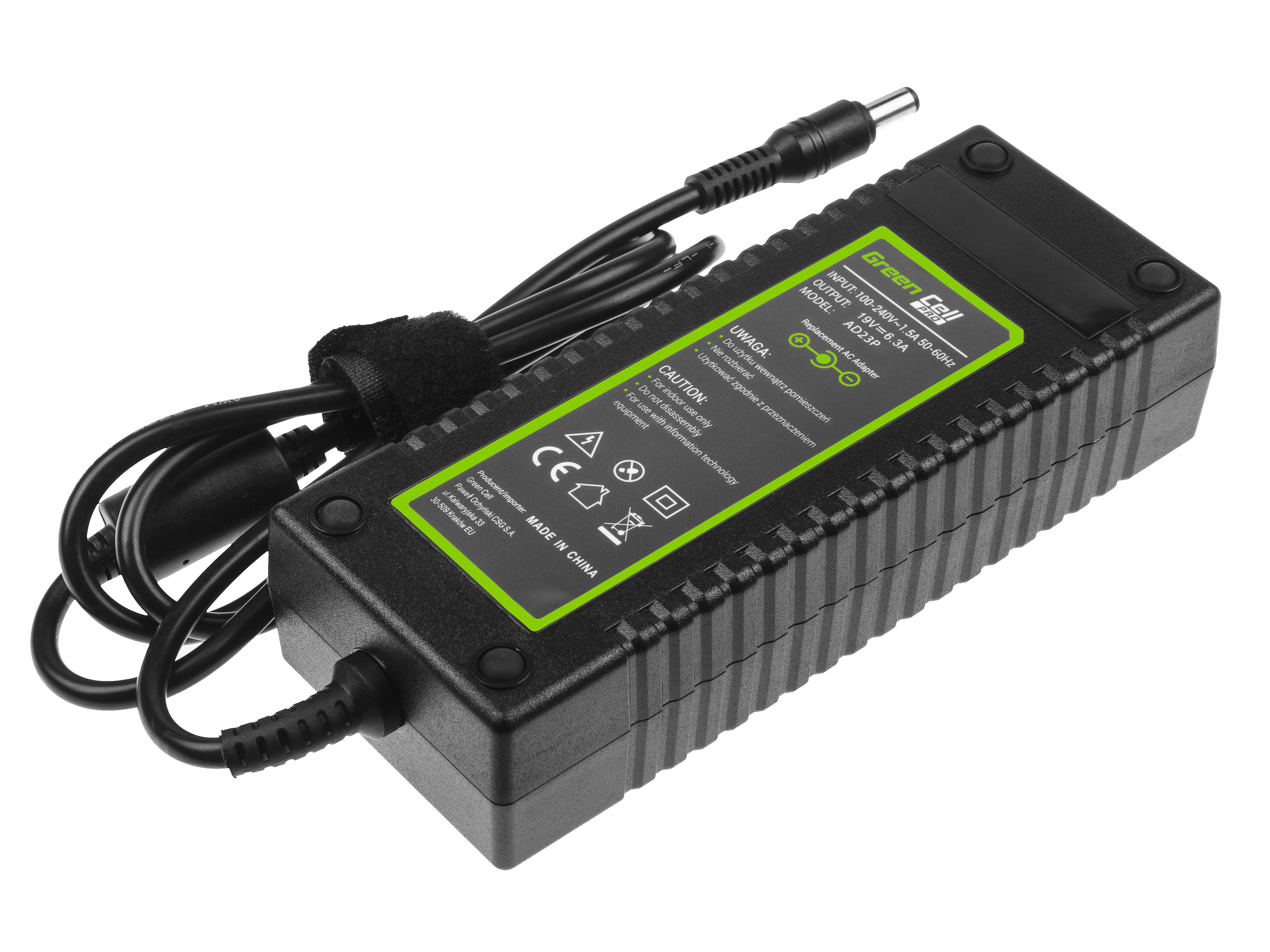 Adapter PRO 19V 6.3A 120W voor de Toshiba Satellite A35 P10 P15 P25