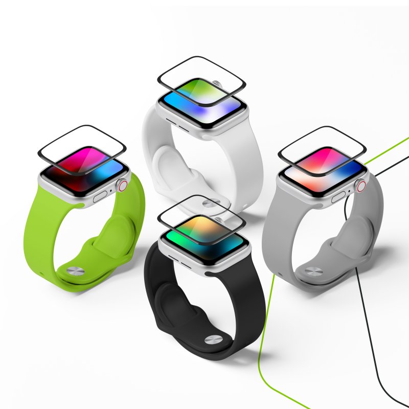 2x GC Clarity gehard glas voor Apple Watch 5 40 mm thumbnail 3