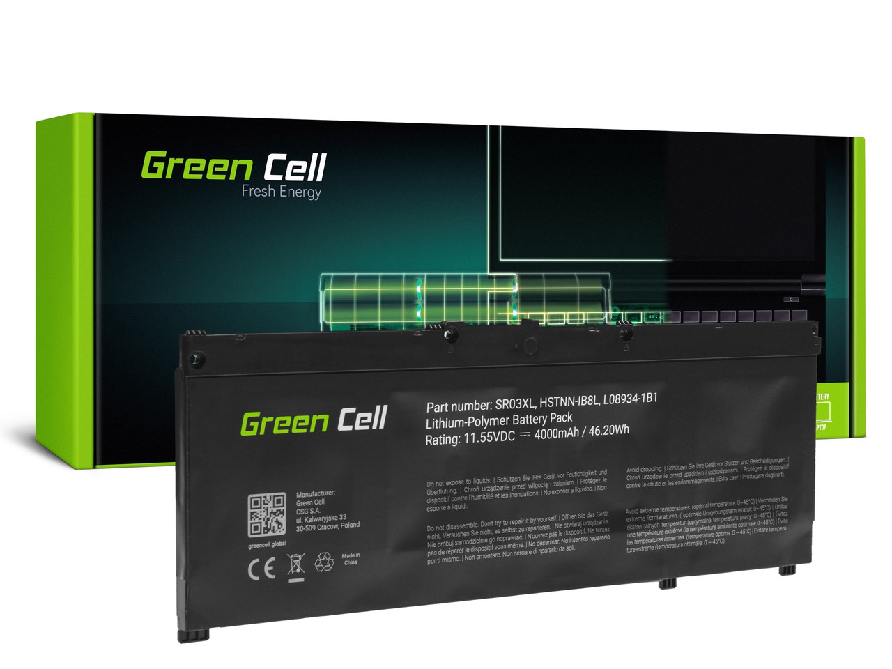 Batterij SR03XL voor HP Omen 15 15-DC 17 17-CB 17-CB0006NW 17-CB0014NW Pavilion Gaming 17 17-CD 17-CD0014NW thumbnail 5