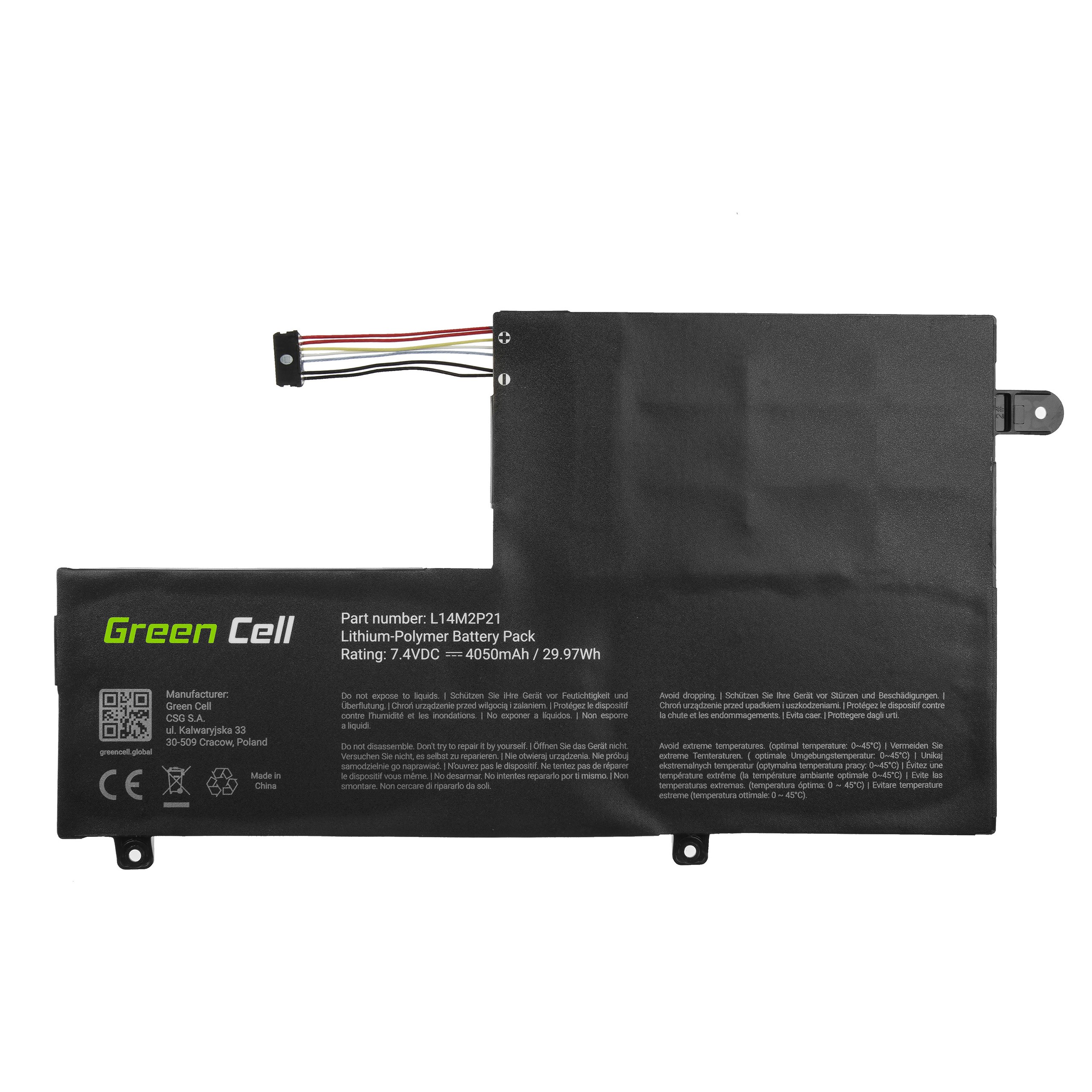 Batterij L14L2P21 L14M2P21 voor de Lenovo Yoga 500-14 500-14IBD 500-14ISK 500-15 500-15IBD 500-15ISK thumbnail 4