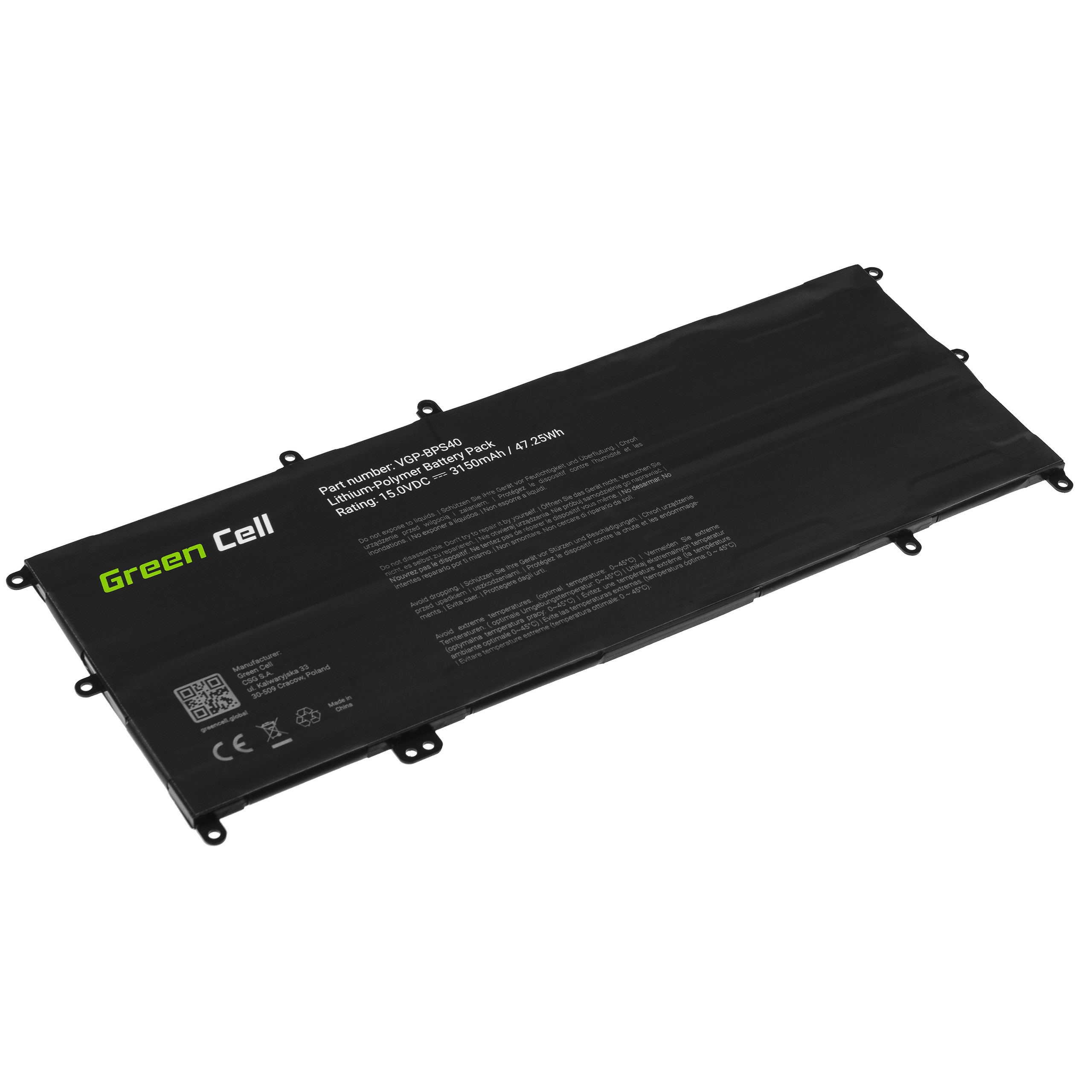 Batterij VGP-BPS40 voor de Sony Vaio Fit Multi-Flip 14A SVF14N SVF14N2J2ES 15A SVF15N SVF15N190X SVF15N2S2ES SVF15N2Z2EB