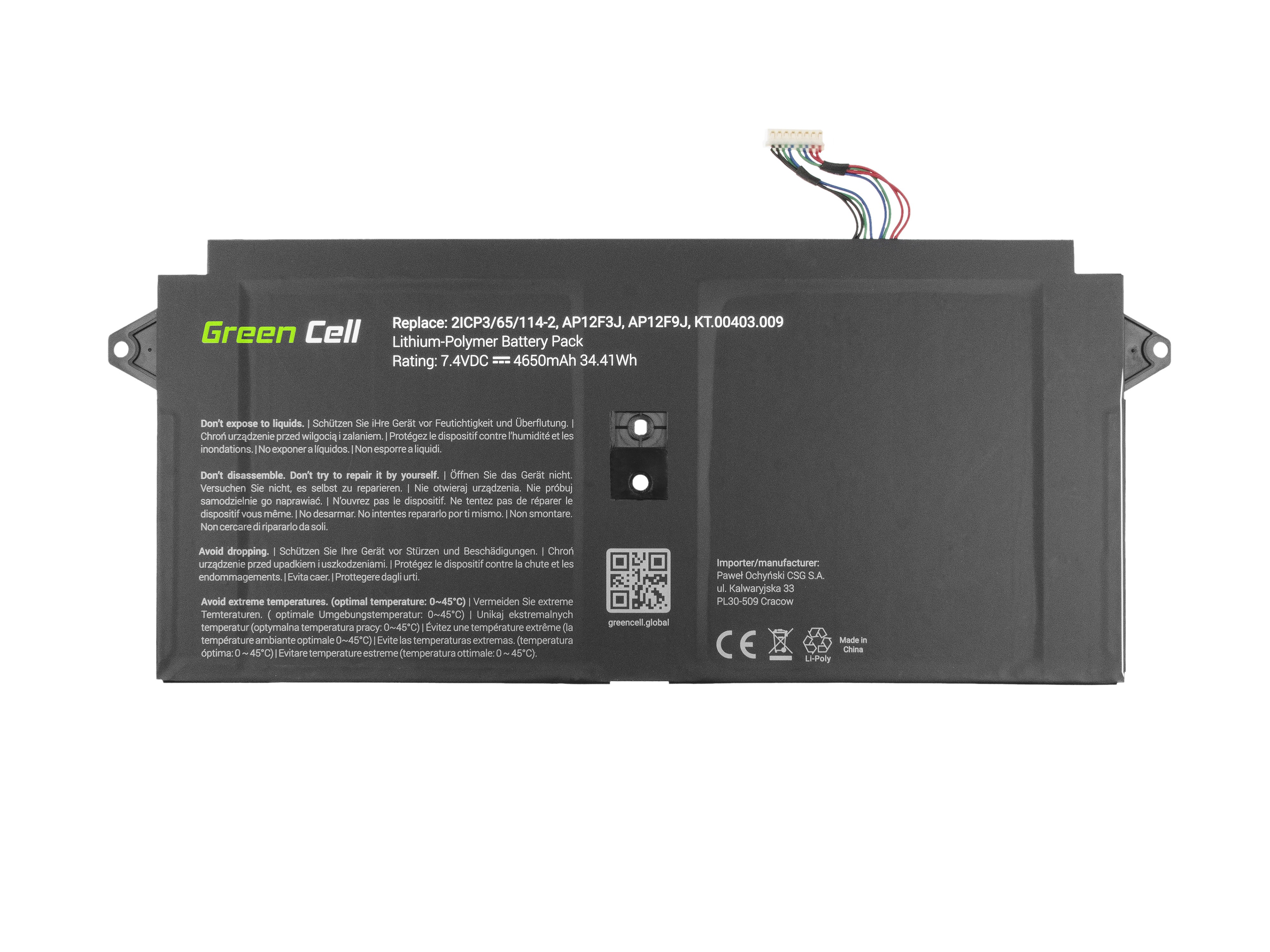 Batterij voor Acer Aspire S7-391 AP12F3J / 7,4V 4650mAh thumbnail 2