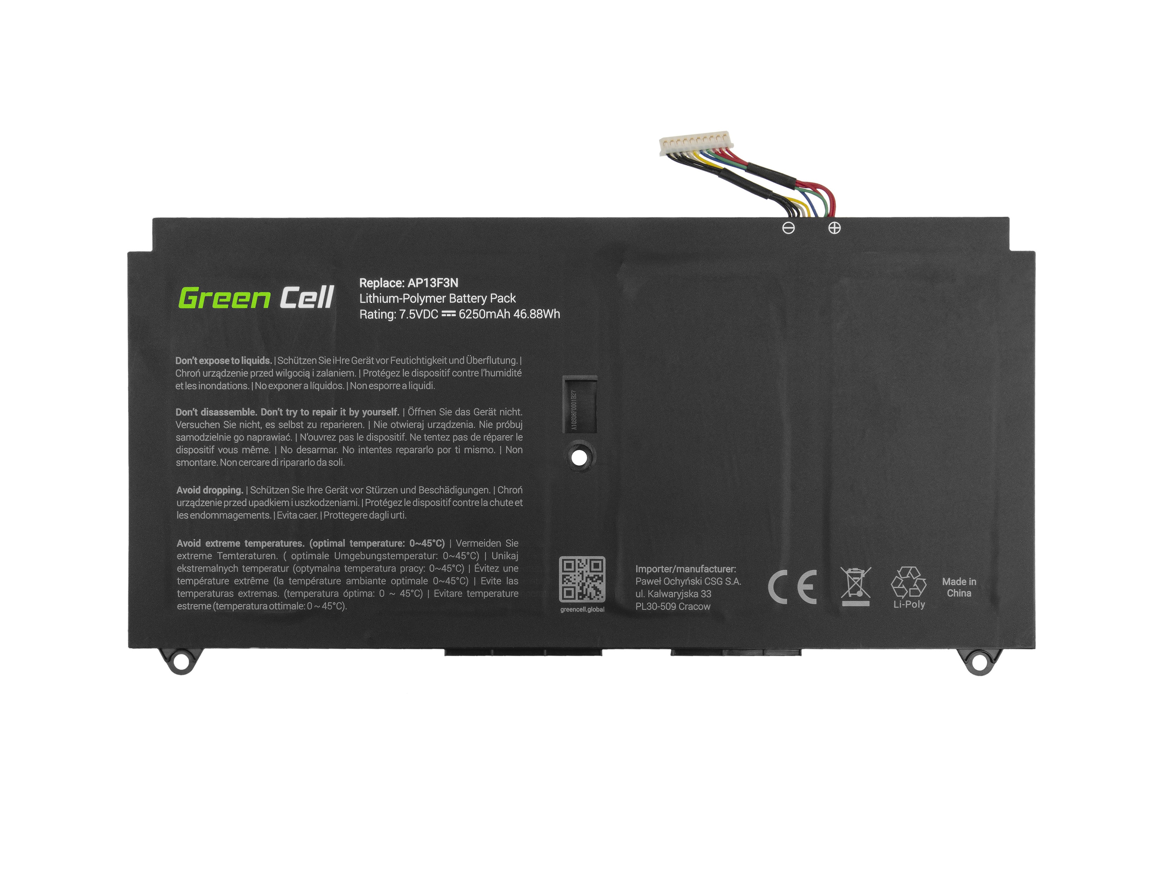 Batterij voor Acer Aspire S7-392 S7-393 AP13F3N / 7,5V 6250mAh thumbnail 2