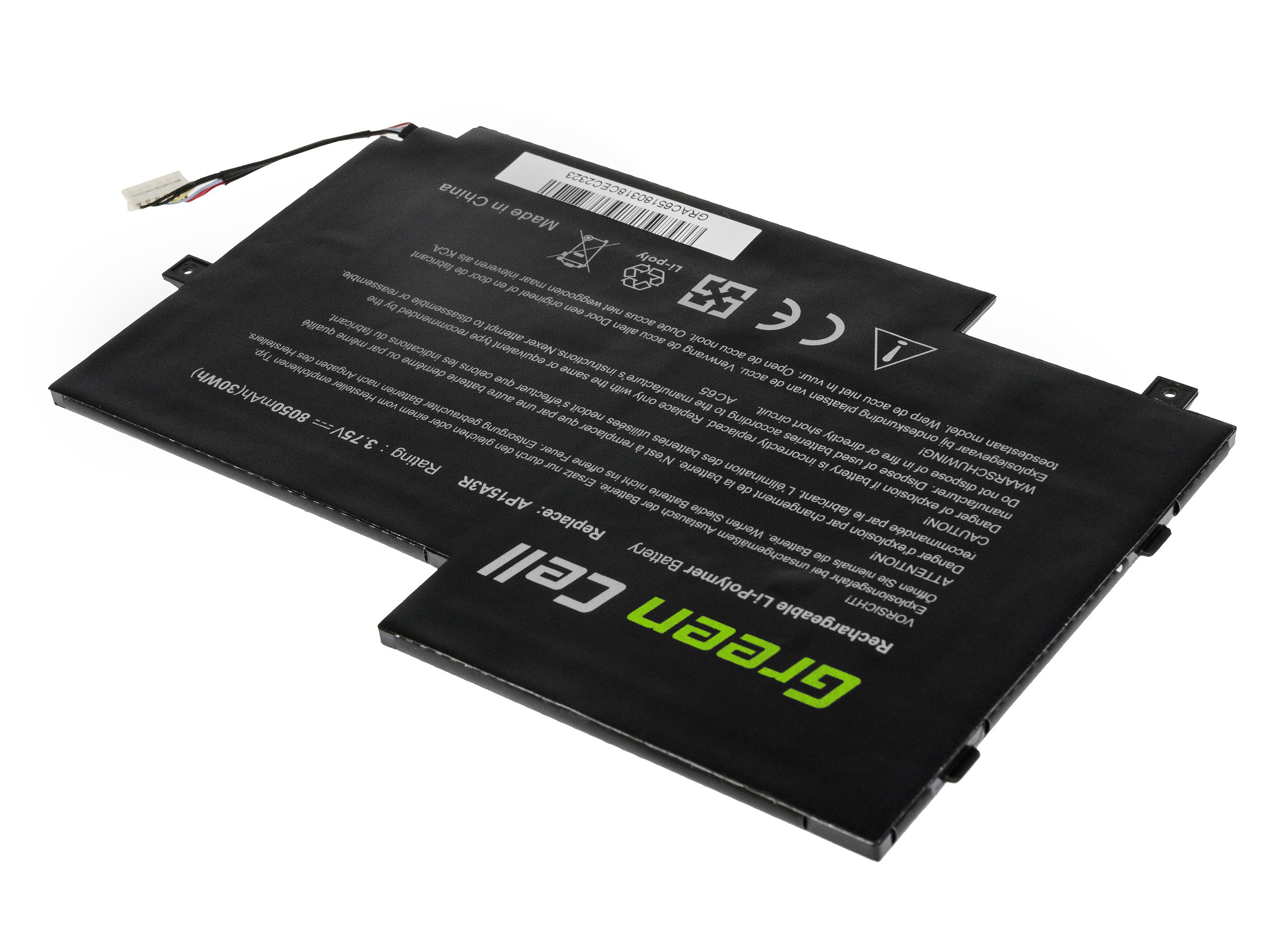 Batterij voor Acer Aspire Switch 10 E SW3 SW3-013 SW3-016 / 3,75V 8050mAh thumbnail 2