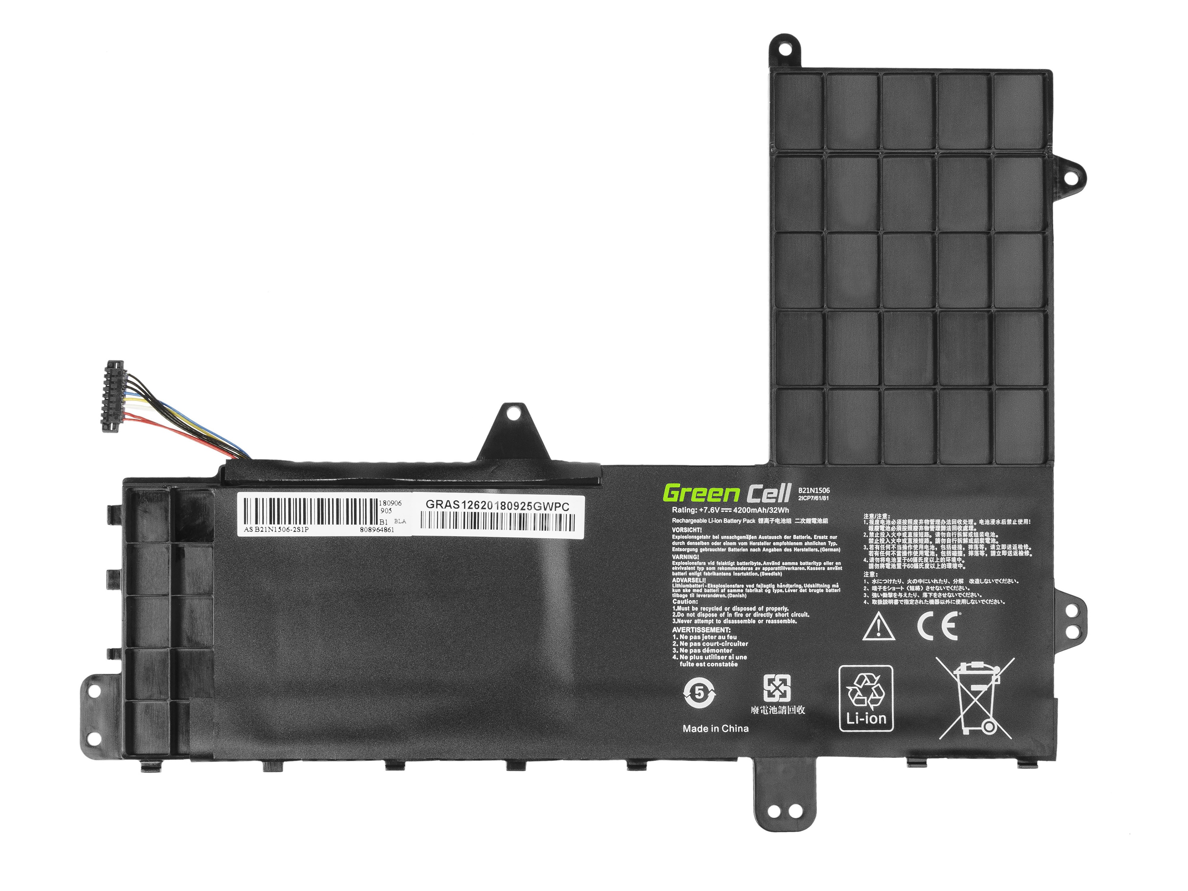 Batterij voor Asus EeeBook E502M E502MA / 7,6V 4200mAh thumbnail 2