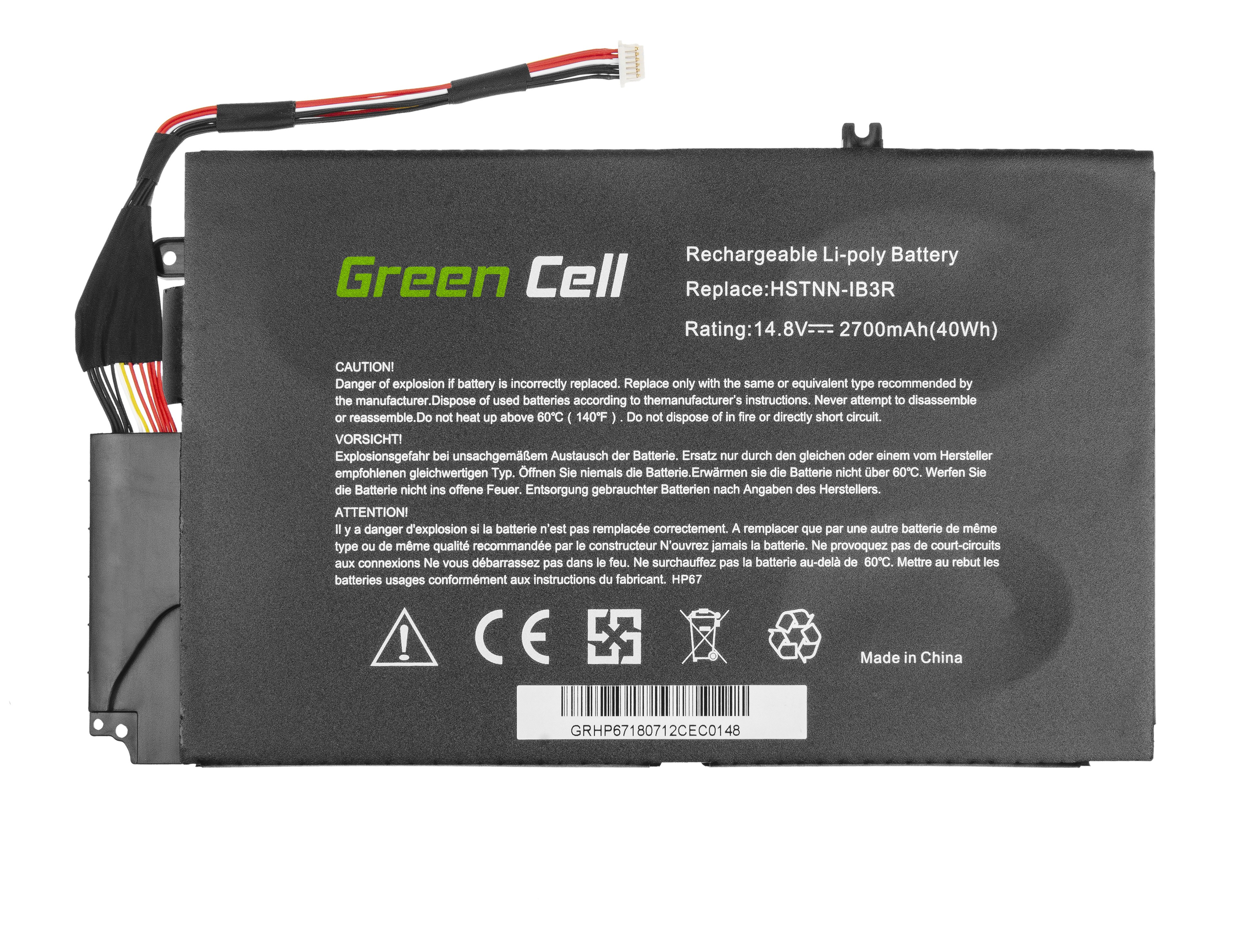 Batterij voor HP Envy 4-1000 4-1100 4-1120EW 4-1120SW 4-1130EW 14.8V / 14,4V 2700mAh thumbnail 2