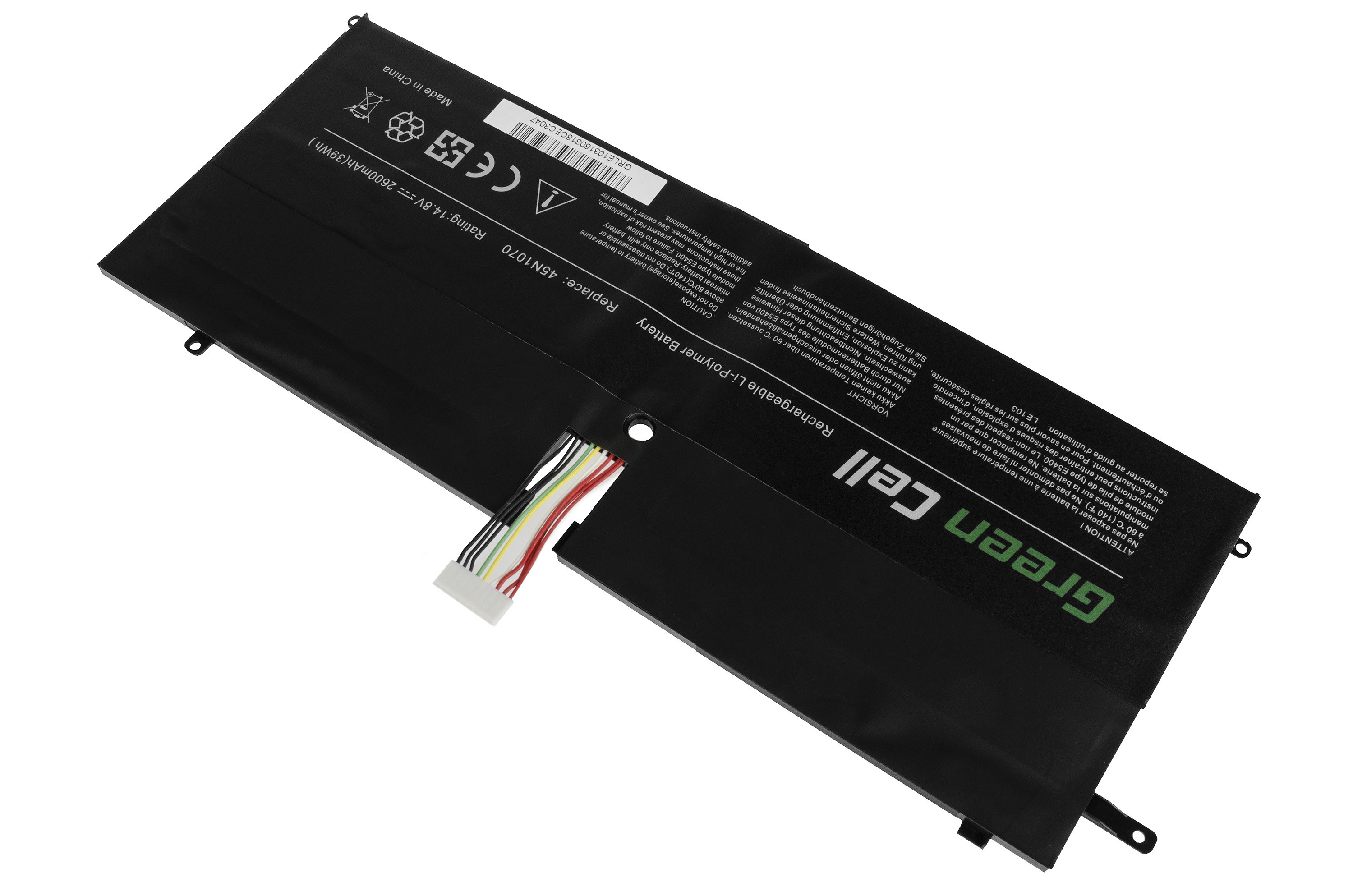Batterij voor Lenovo ThinkPad X1 Carbon 1 Gen 3443 3444 3446 3448 3460 3462 3463 / 14,4V 2600mAh thumbnail 2