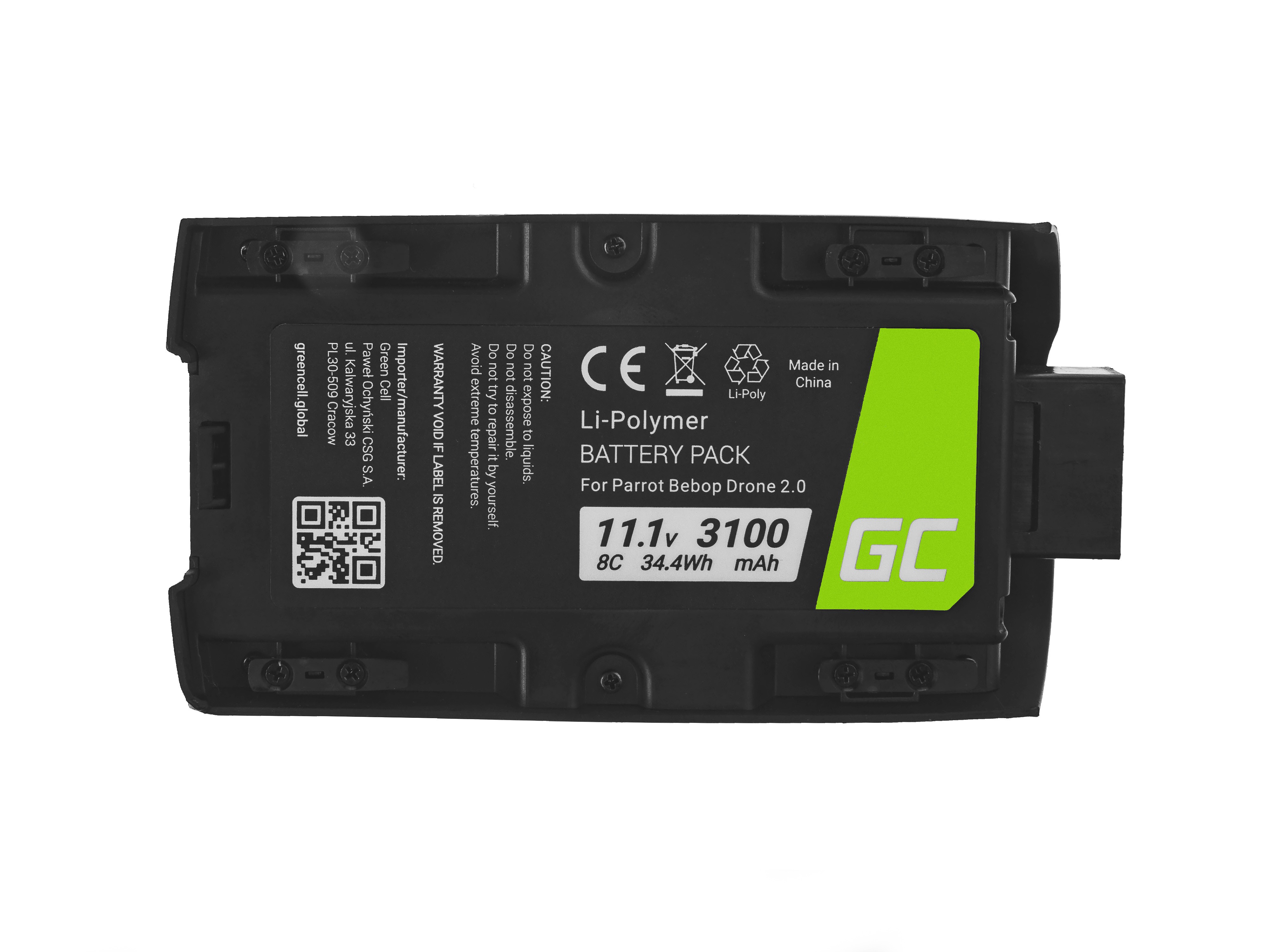 Batterij voor Parrot Bebop 2 11.1V 3100mAh thumbnail 2