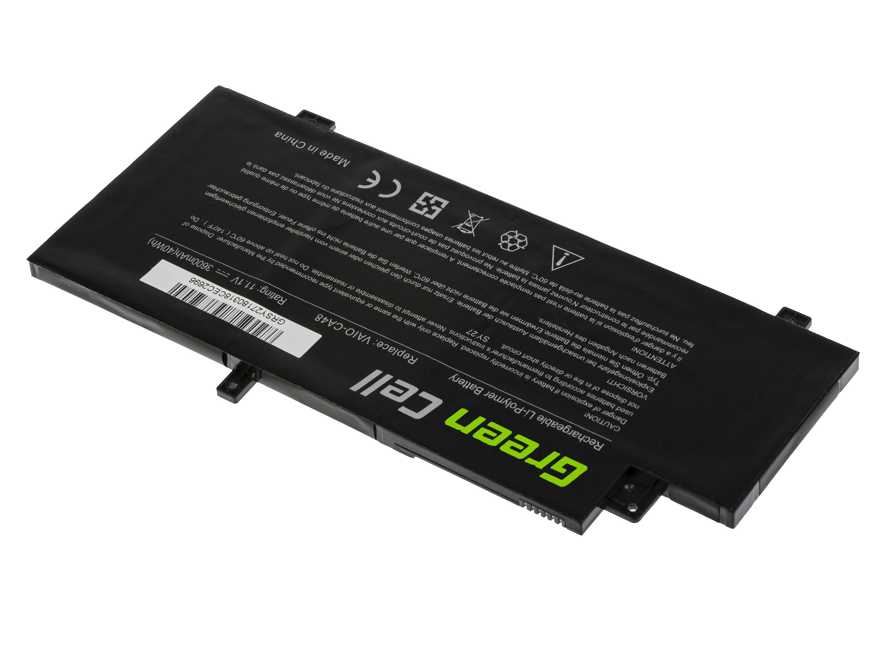 Batterij voor Sony Vaio Fit 15 SVF15A / 11,1V 3600mAh thumbnail 2