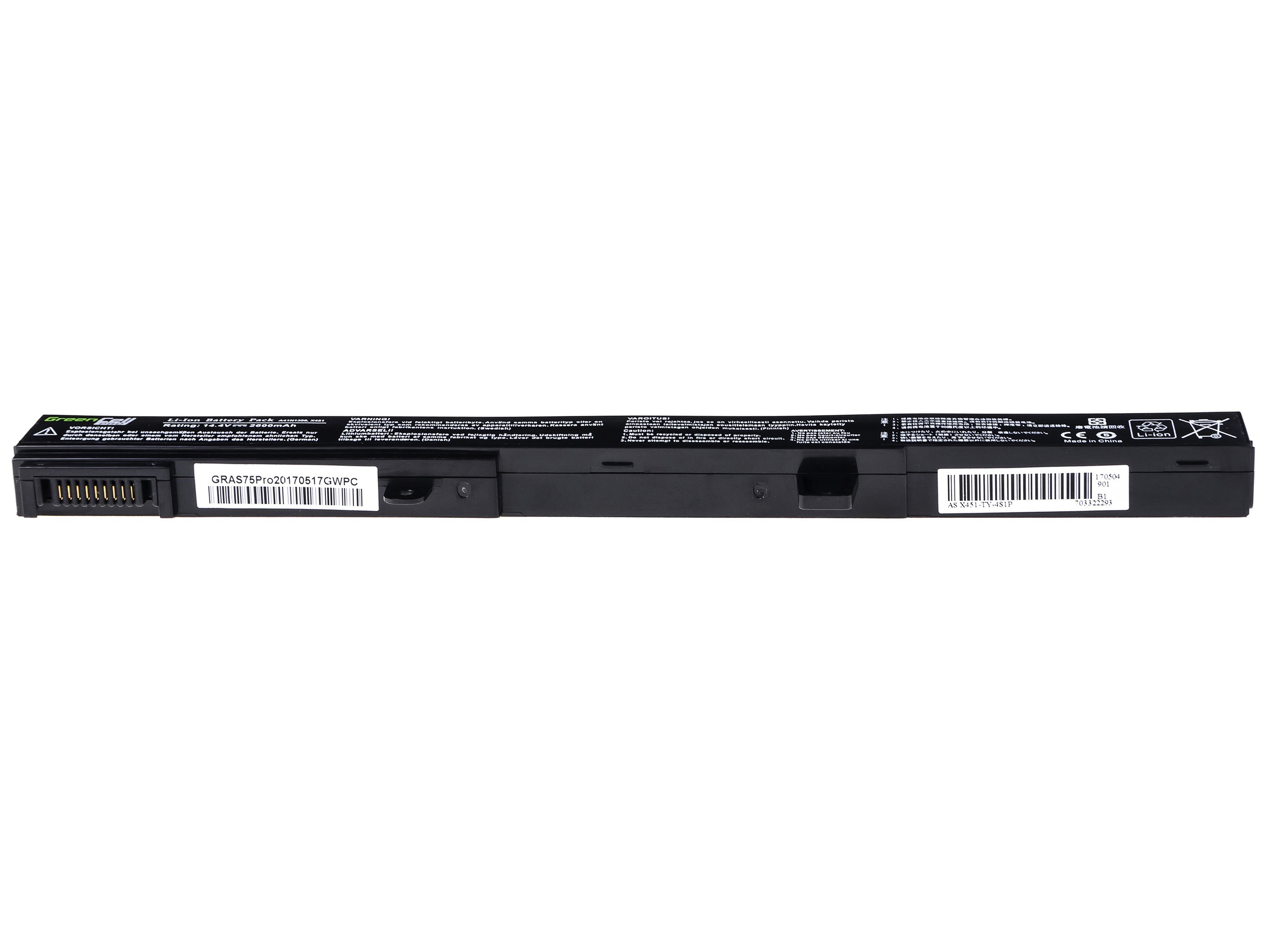 PRO Batterij voor Asus R508 R556 R509 X551 / 14,4V 2600mAh thumbnail 2