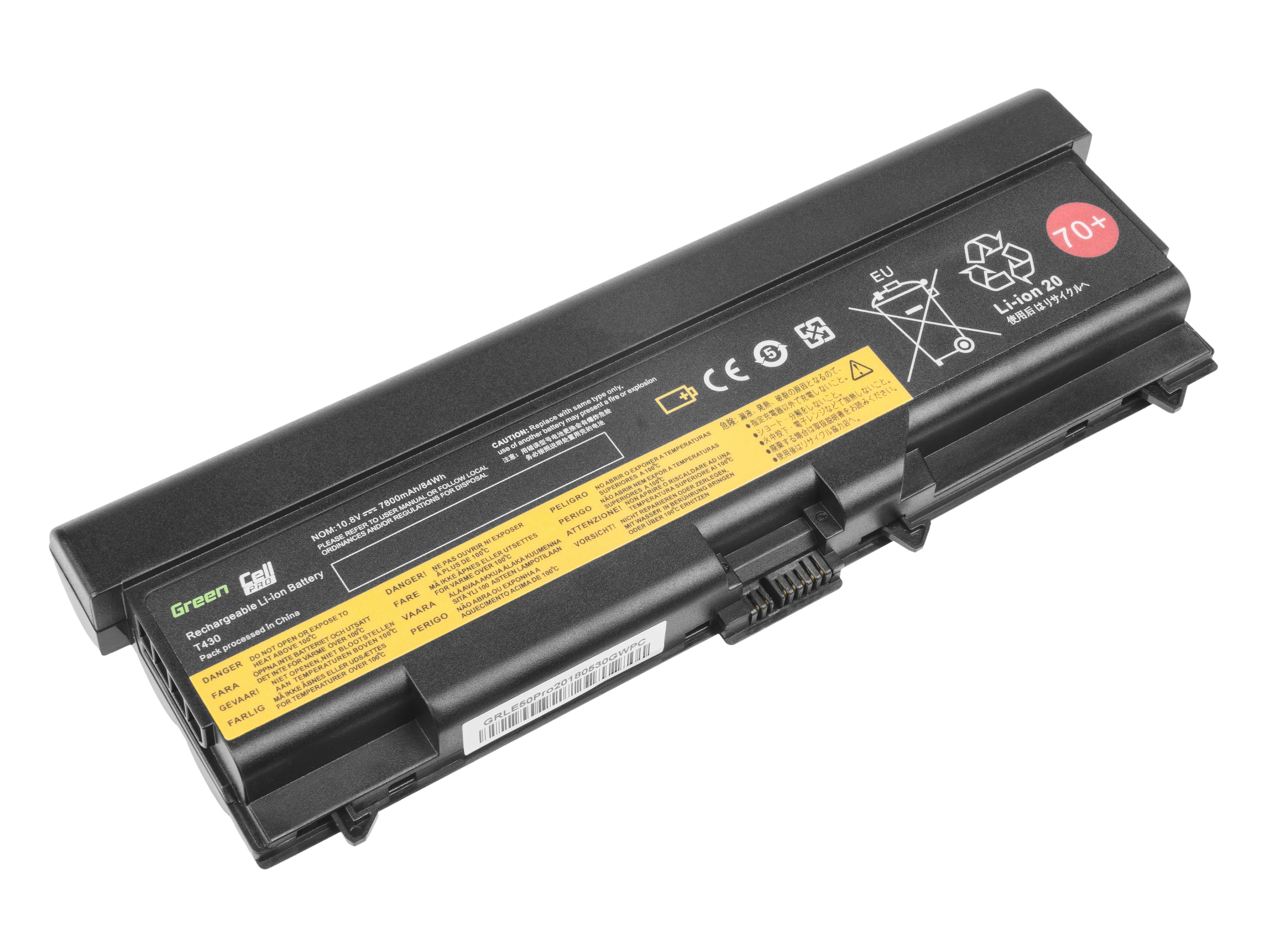 PRO Batterij voor Lenovo ThinkPad L430 L530 T430 T530 W530 / 11,1V 7800mAh thumbnail 2