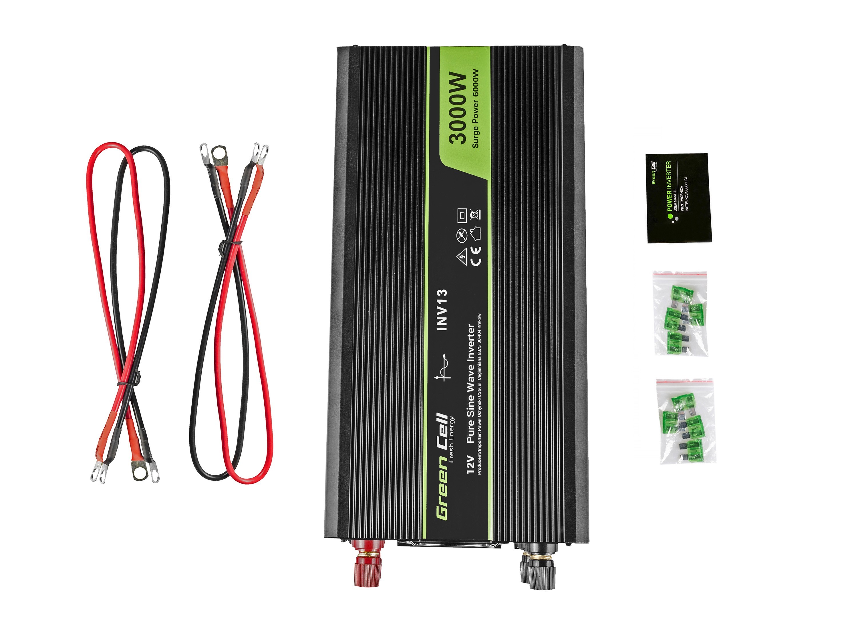 Voltage Auto Omvormer 12V naar 230V, 3000W/6000W, Volledige sinusgolf thumbnail 2