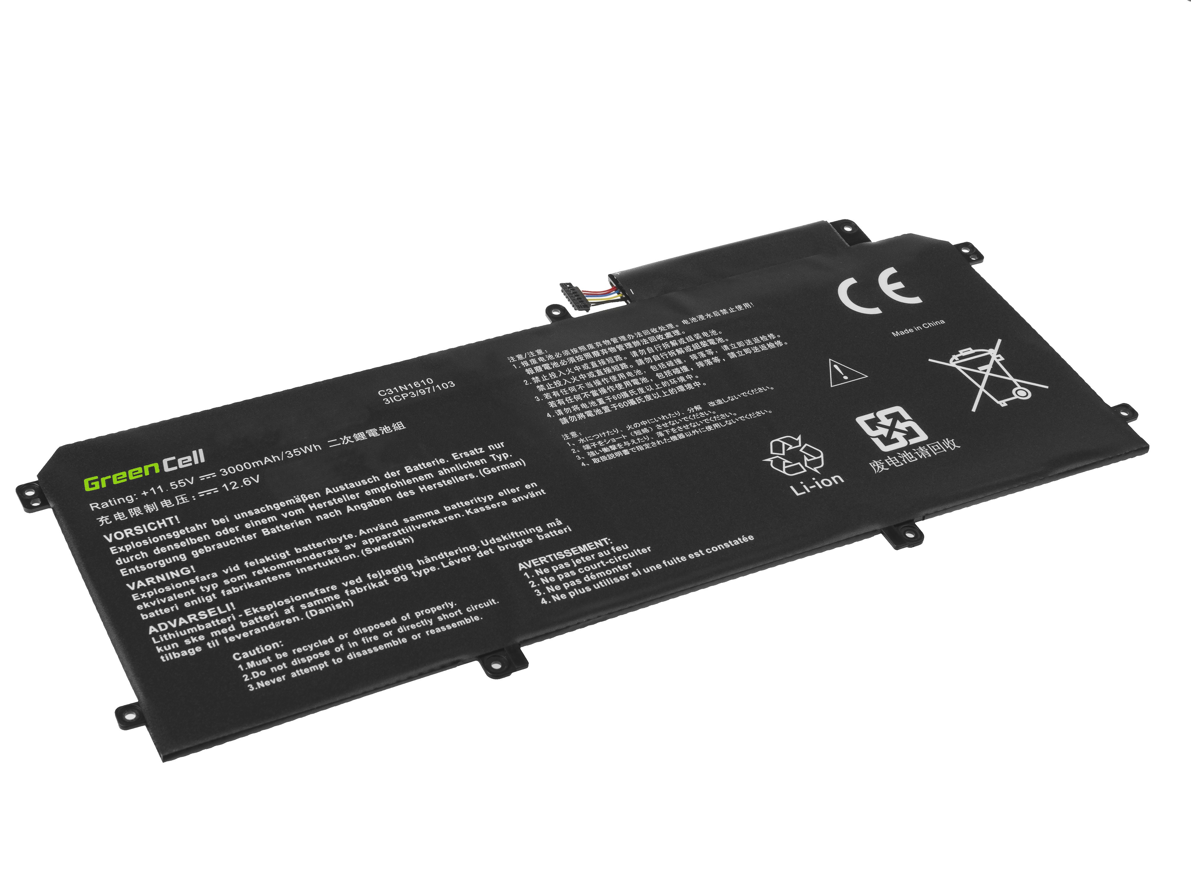 Batterij C31N1610 Voor Asus ZenBook UX330C UX330CA