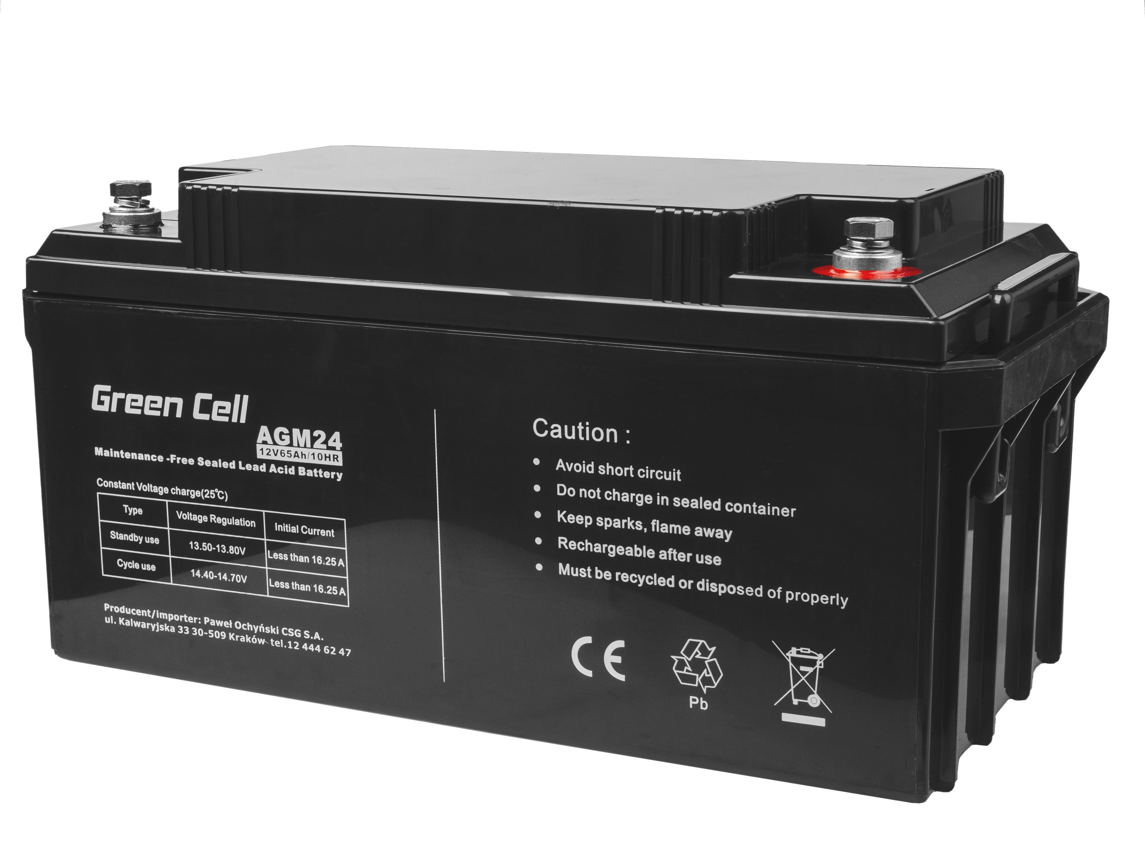 AGM Batterij 12V 65Ah