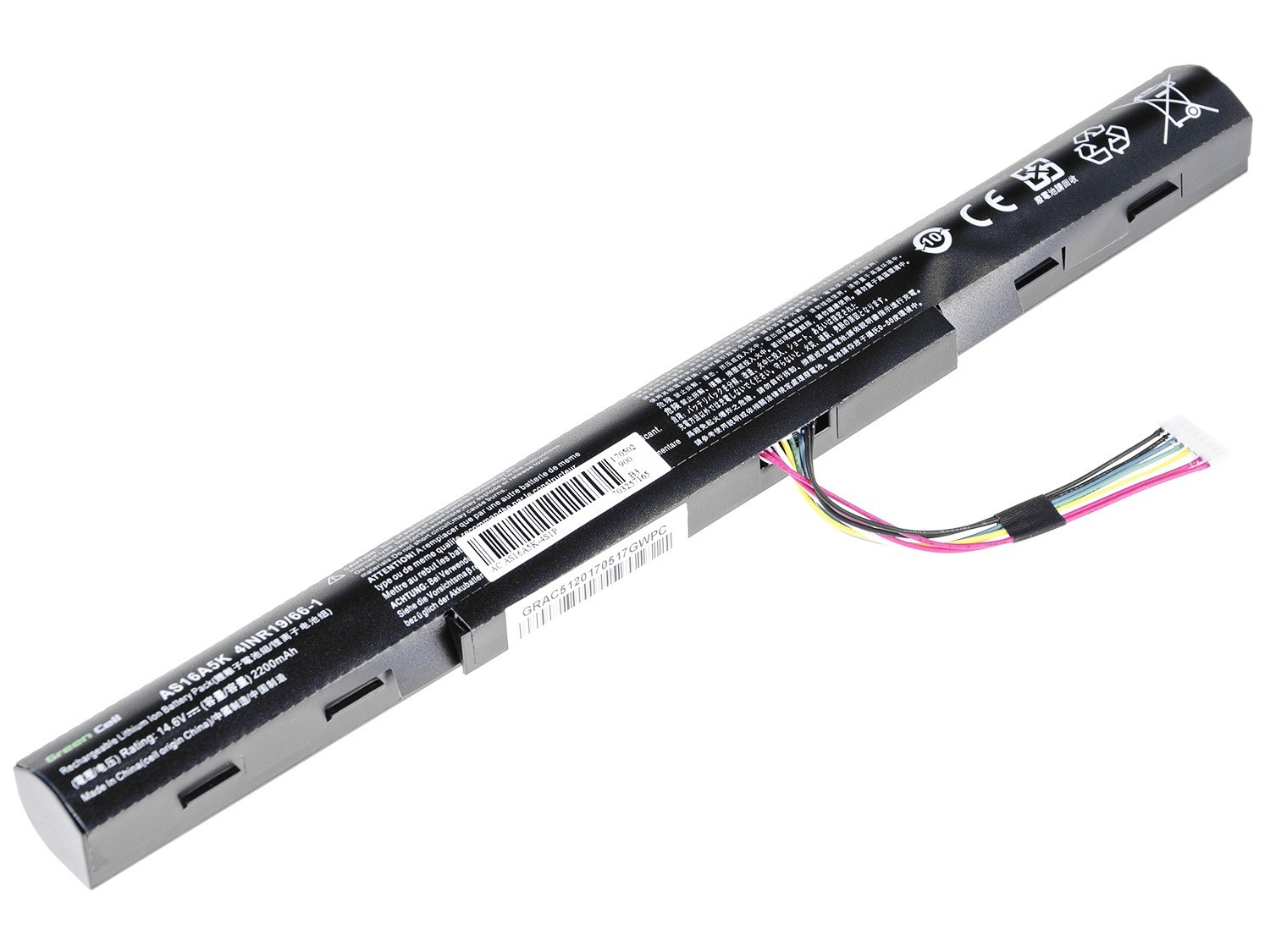 Batterij voor Acer Aspire E 15 E15 E5-575 E 17 E17 E5-774 / 14,4V 2200mAh