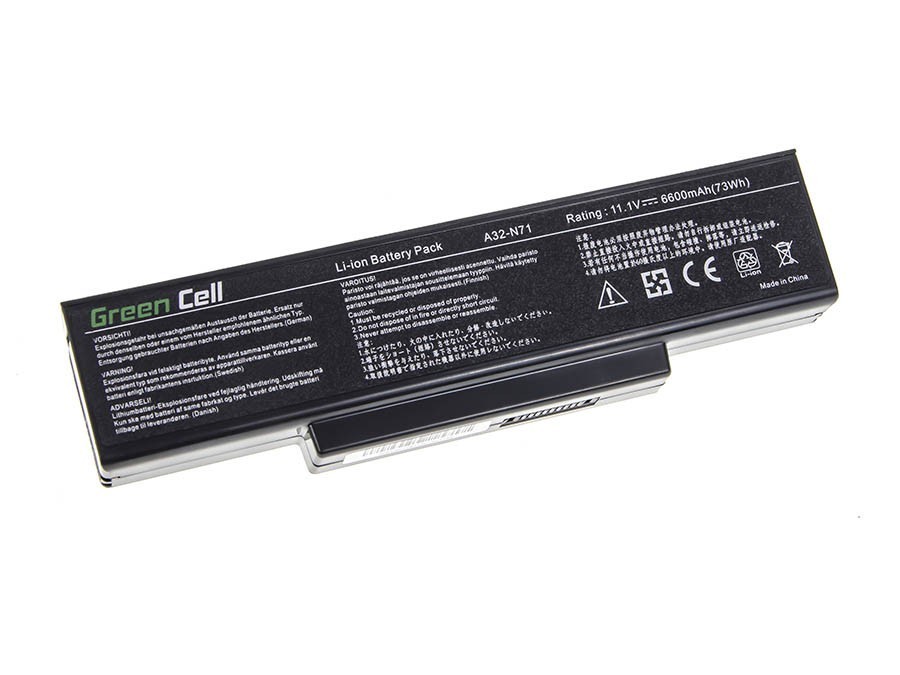 Batterij voor Asus A32-K72 K72 K73 N71 N73 / 11,1V 6600mAh