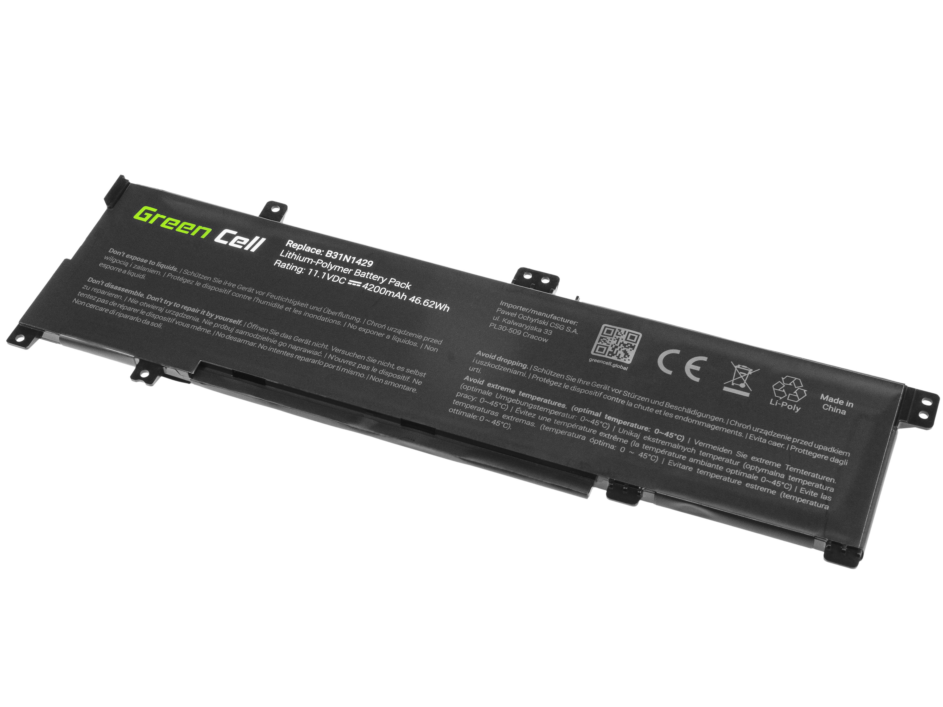 Batterij voor Asus A501L K501L K501U / 11,1V 4200mAh