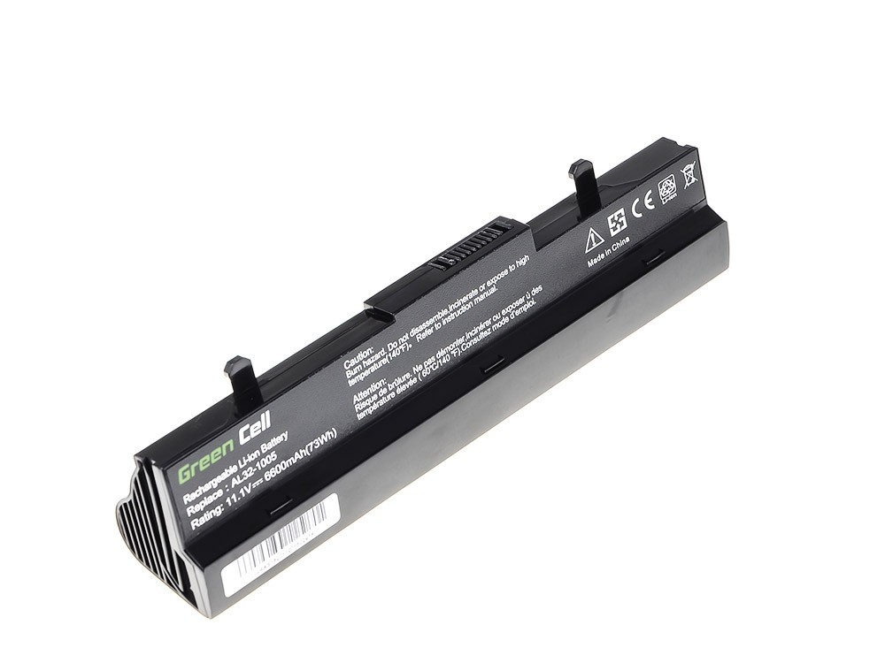 Batterij voor Asus Eee-PC 1001 1001P 1005 1005P 1005H (zwart) / 11,1V 6600mAh