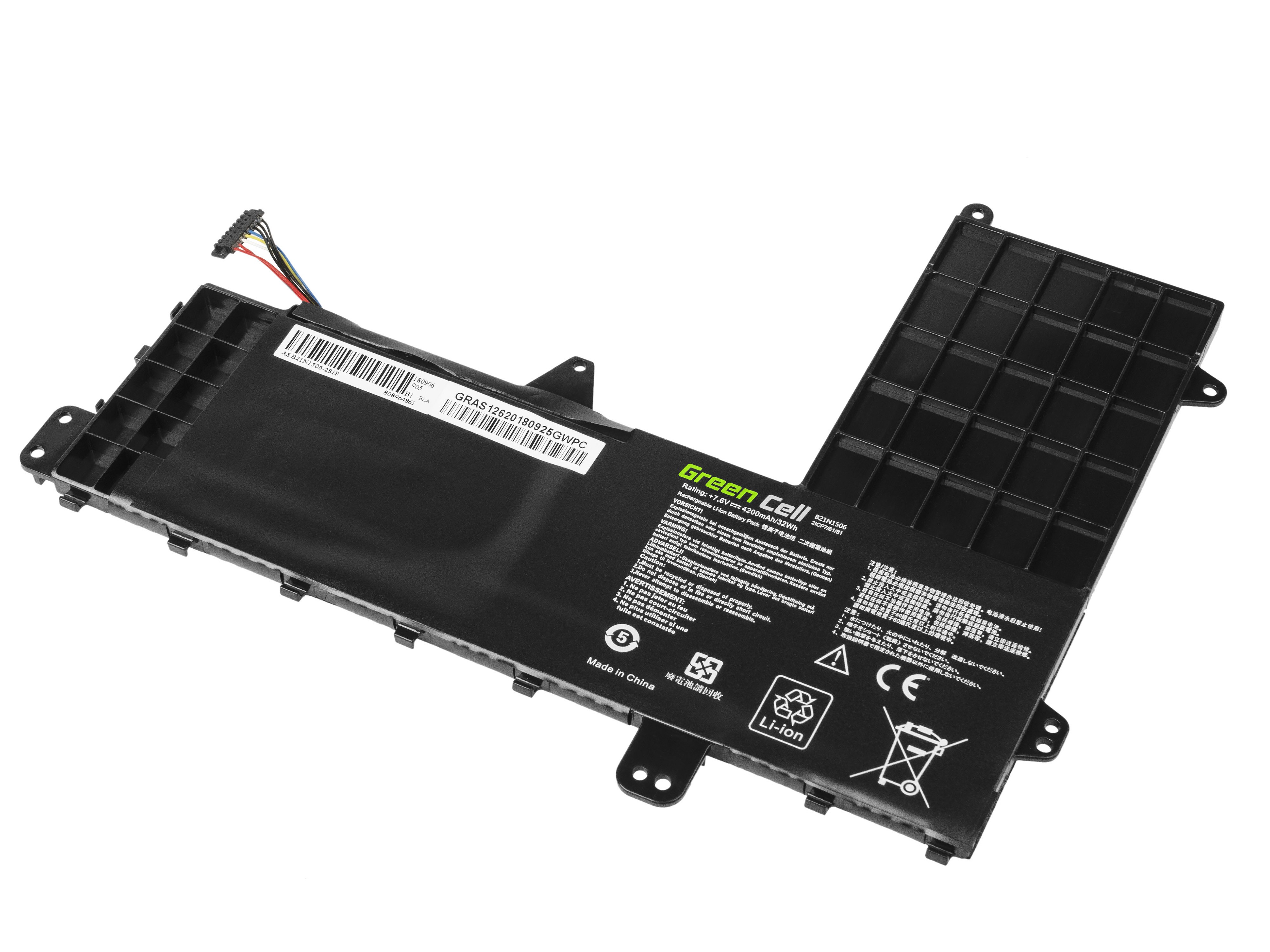 Batterij voor Asus EeeBook E502M E502MA / 7,6V 4200mAh