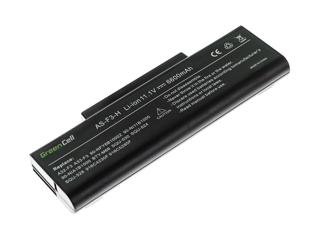 Batterij voor Asus F2 F2J F3 F3S F3E F3F F3K F3SG F7 M51 / 11,1V 6600mAh