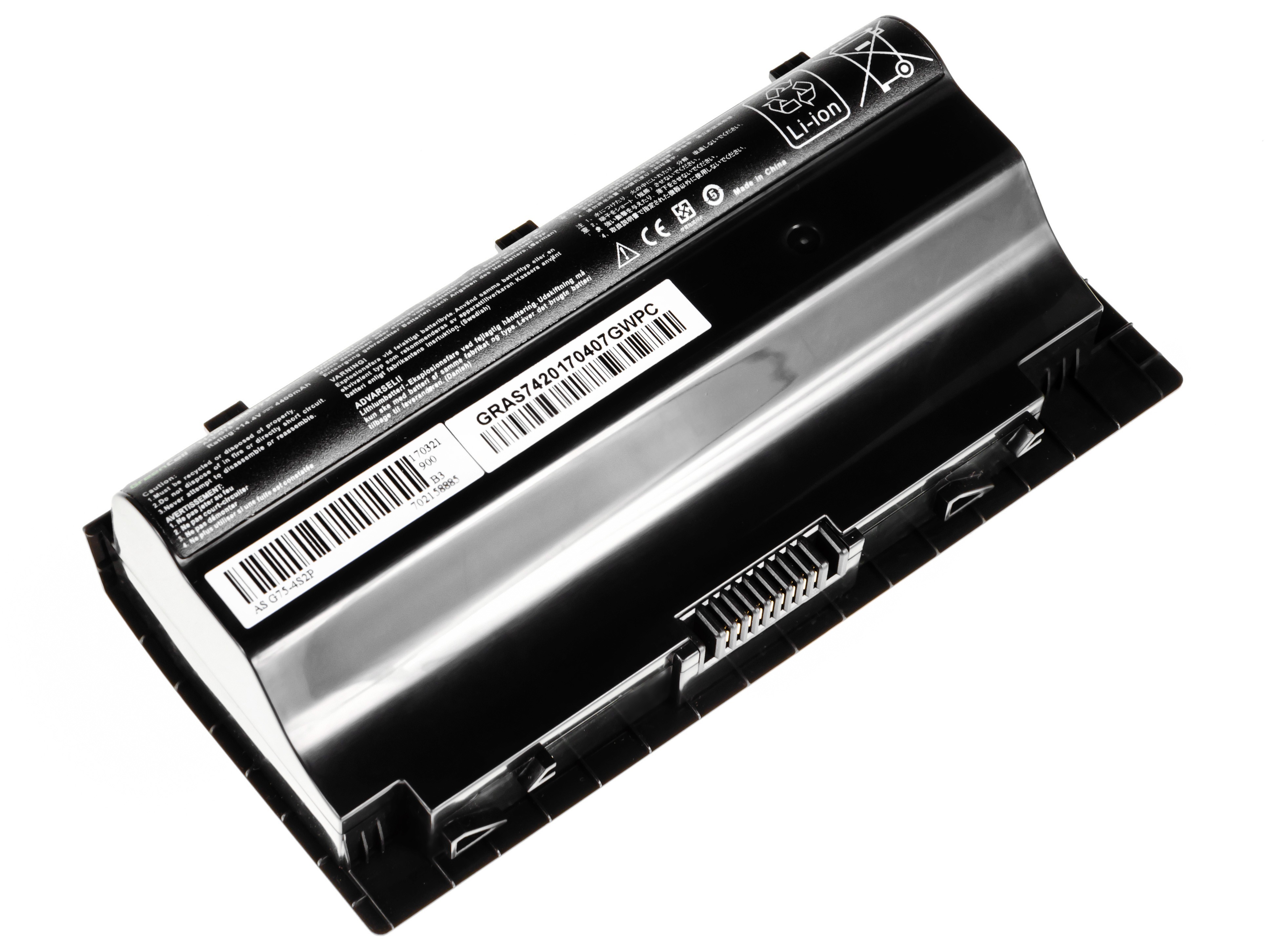 Batterij voor Asus G75 G75V G75VW G75VX / 14,4V 4400mAh