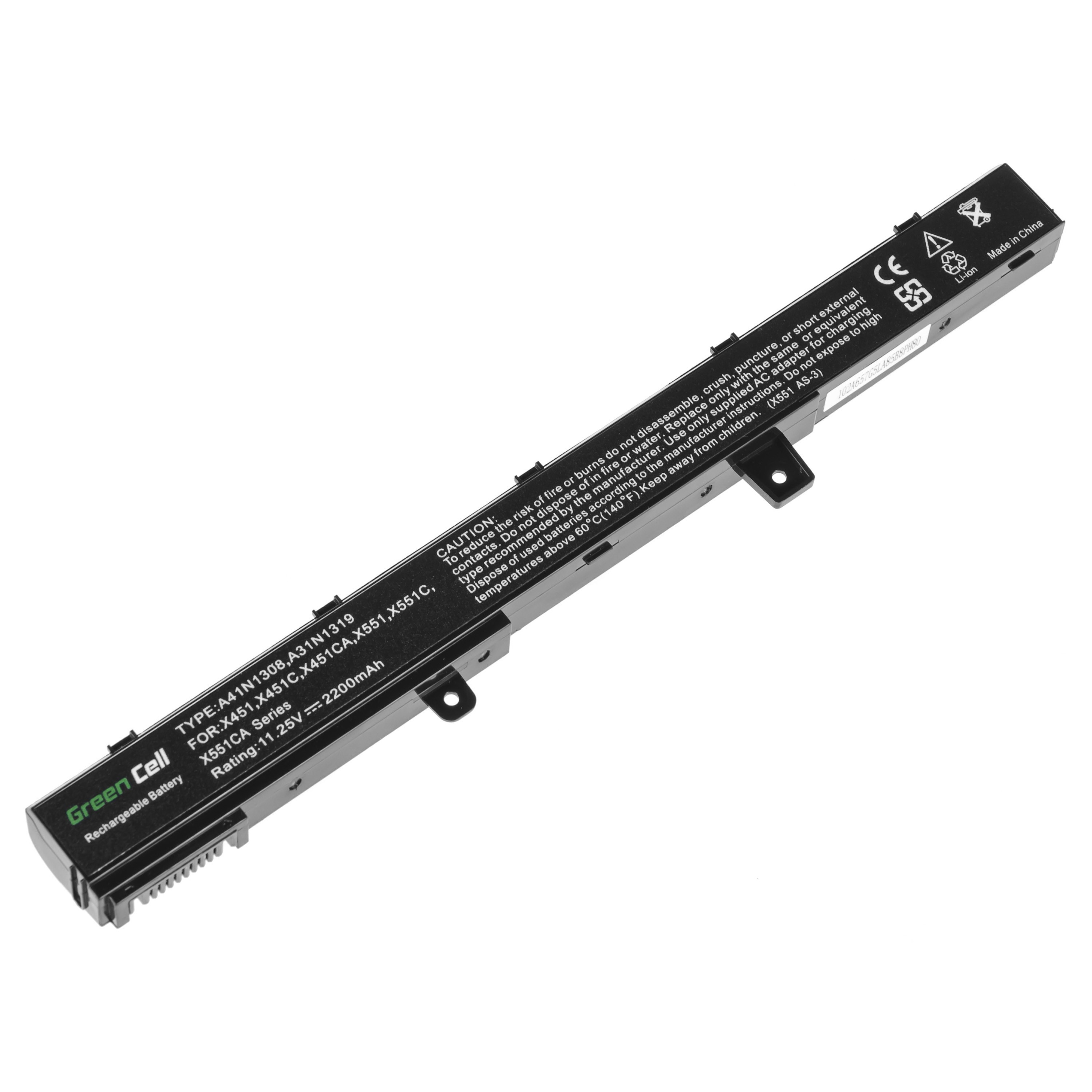 Batterij voor Asus R508 R556 R509 X551 / 11,25V 2200mAh