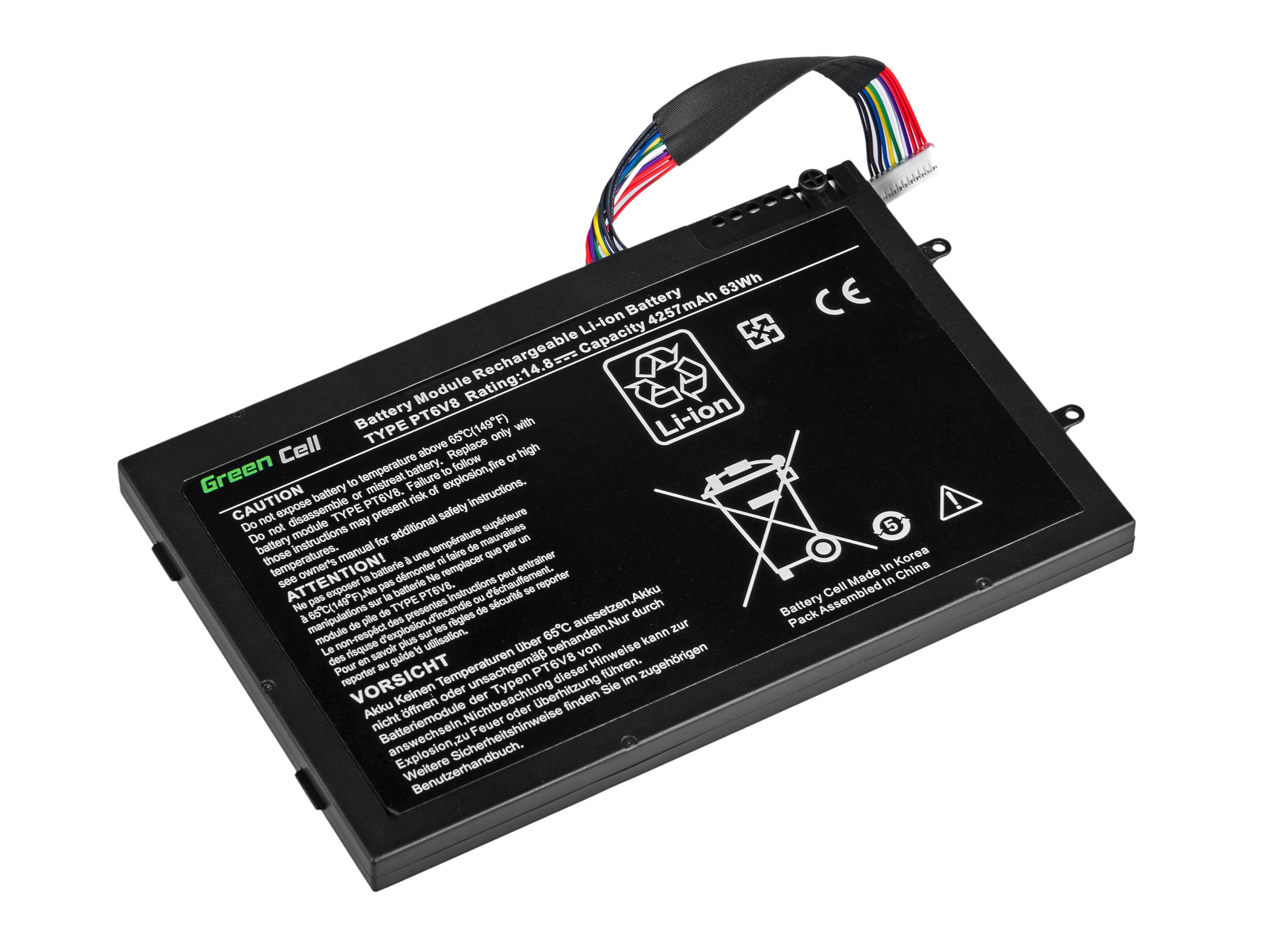 Batterij voor Dell Alienware M11x R1 R2 R3 M14x R1 R2 R3 / 14,4V 4400mAh