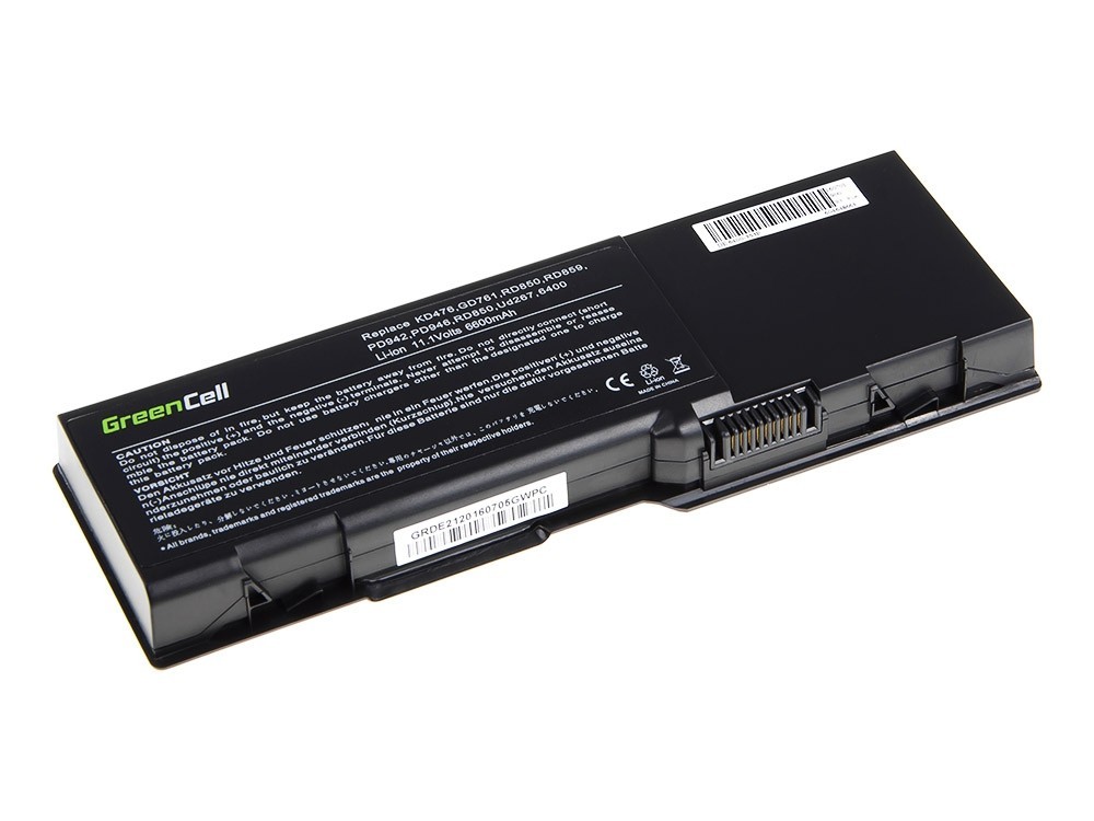 Groene cel batterij - Dell Inspiron 1501, 6400, Latitude 131L - 6600mAh