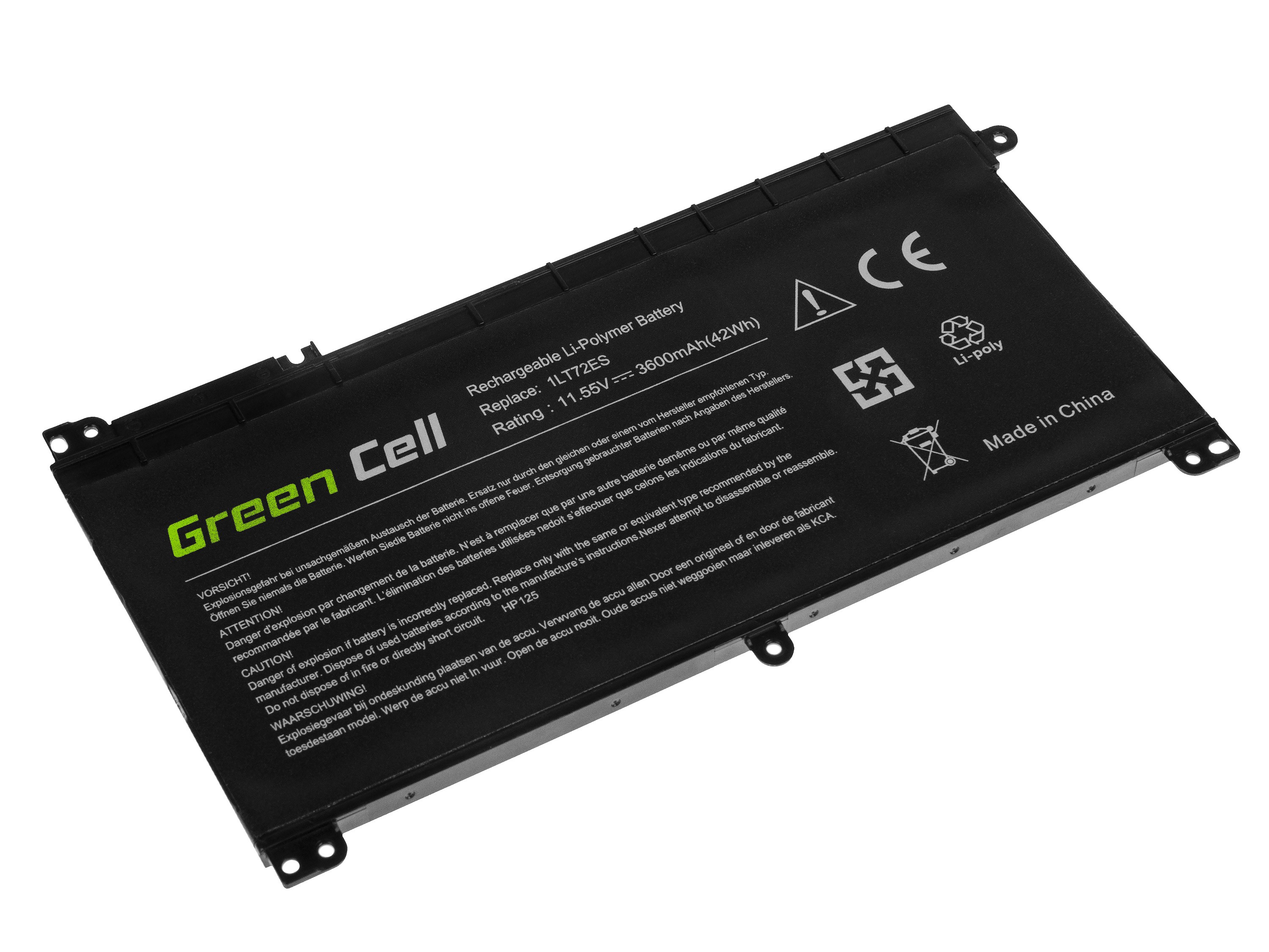 Groene cel batterij - HP Omen 15, Pavilion x360, Stream 14 - 3600mAh