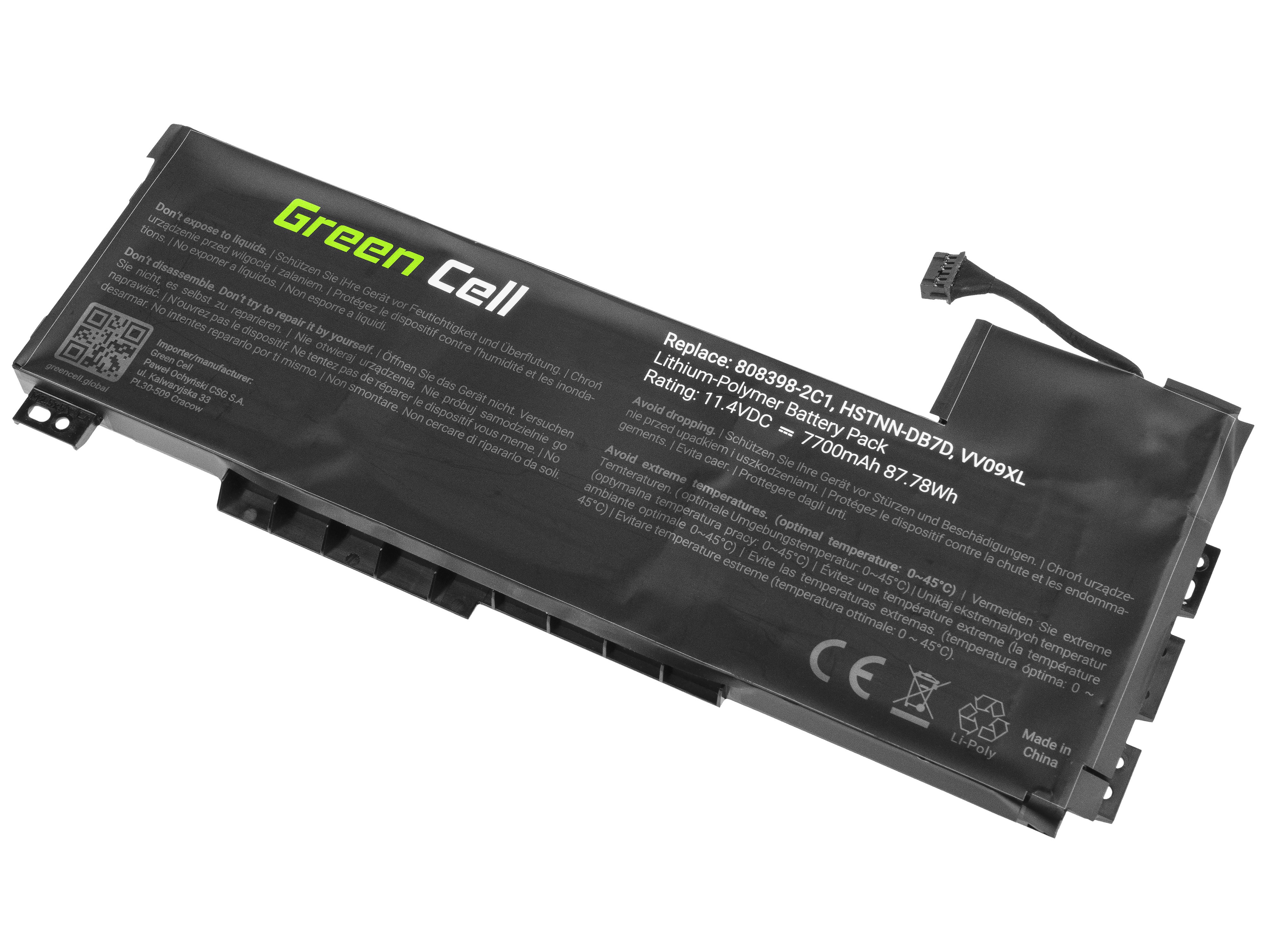 Batterij voor HP ZBook 15 G3 G4 / 11,4V 7700mAh