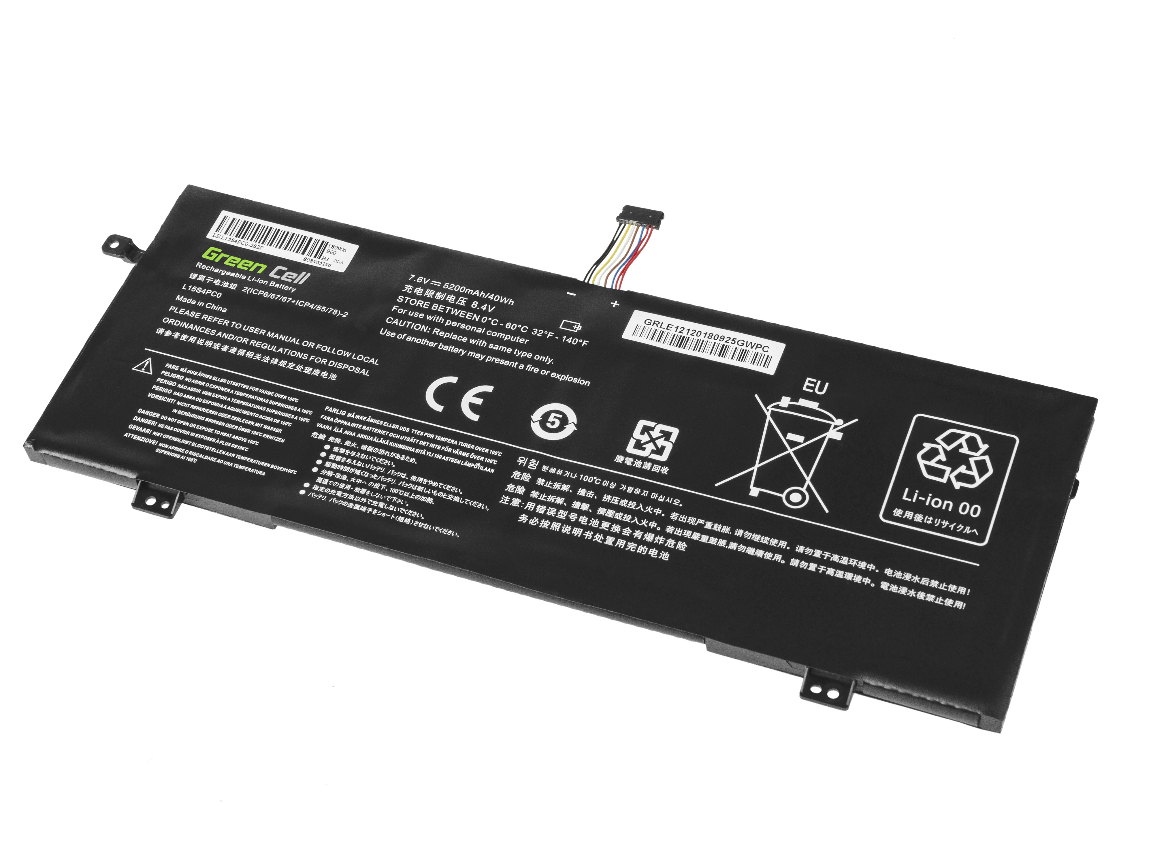 Batterij voor Lenovo V730 V730-13 Ideapad 710s Plus 710s-13 / 7,6V 5200mAh
