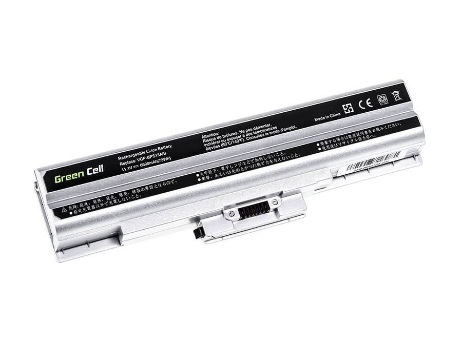 Batterij voor Sony Vaio VGP-BPS13 VGP-BPS21 (silver) / 11,1V 6600mAh