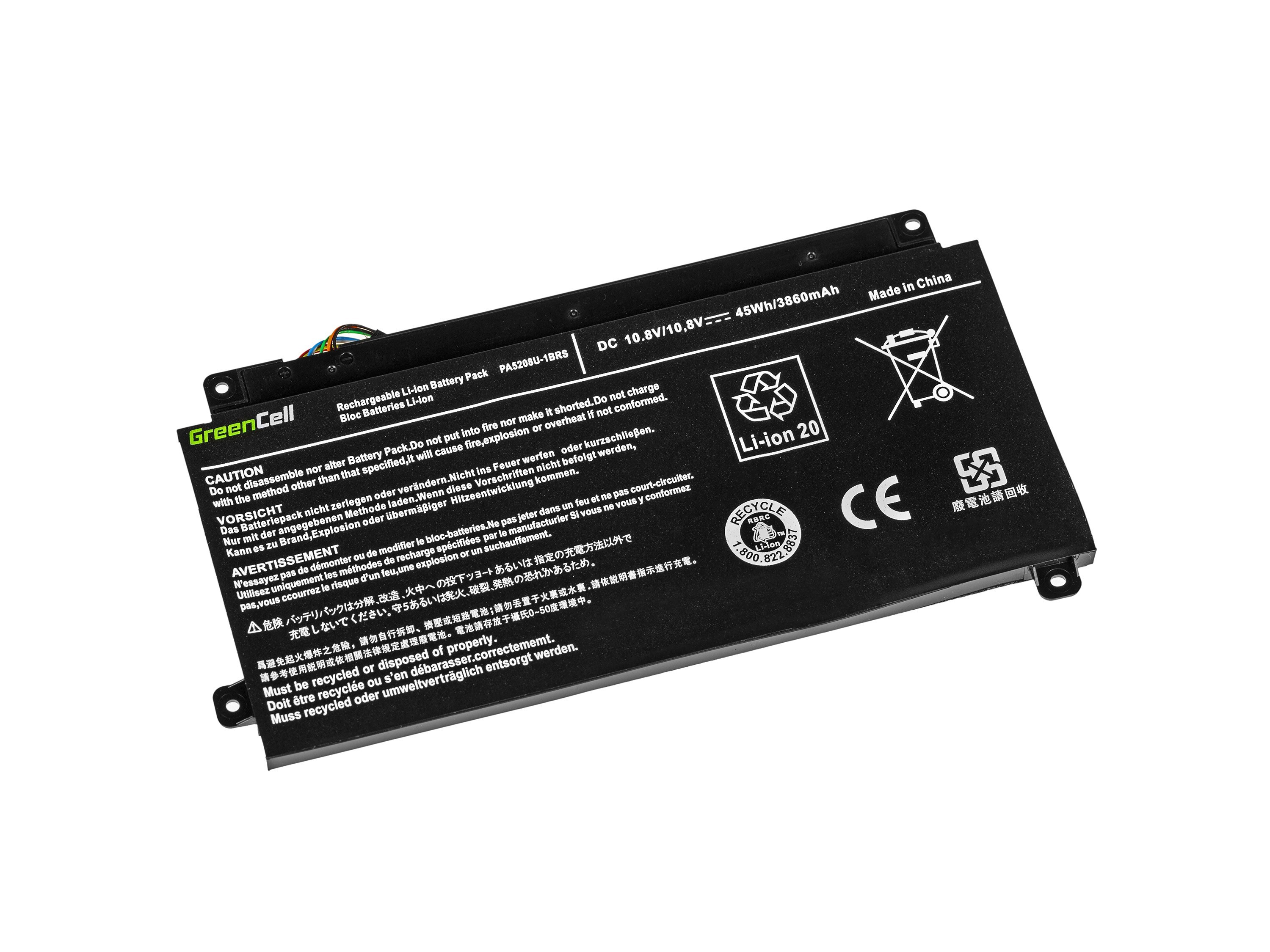 Batterij voor Toshiba Satellite Radius 15 P50W P55W, Toshiba ChromeBook 2 CB30-B / 11,1V 3860mAh