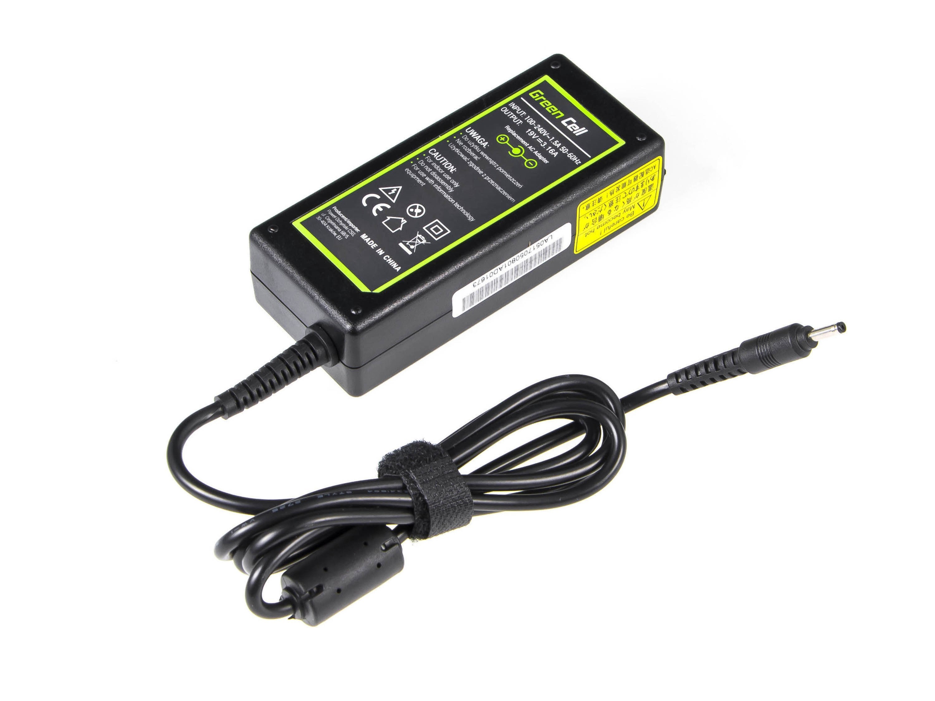 Oplader  AC Adapter voor Samsung 60W / 19V 3.16A / 3.0-1.1mm