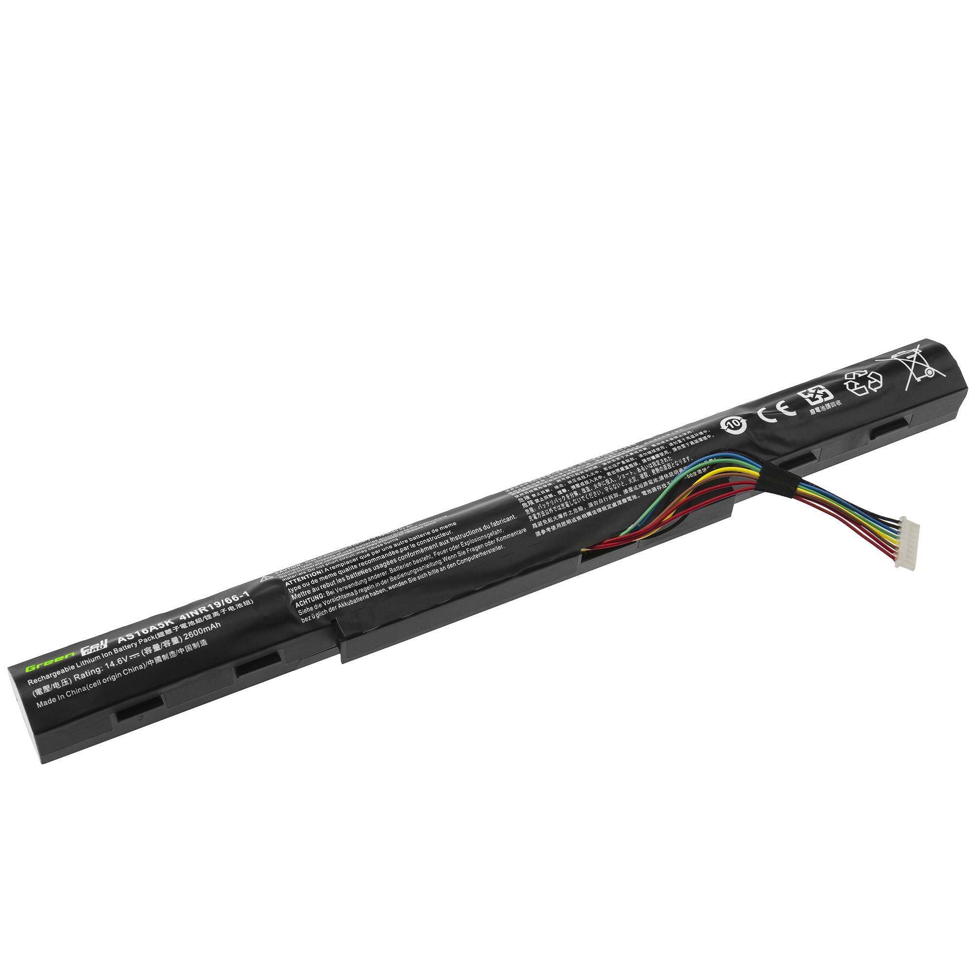 PRO Batterij AS16A5K voor Acer Aspire E15 E5-553 E5-553G E5-575 E5-575G F15 F5-573 F5-573G / 14,6V 2600mAh