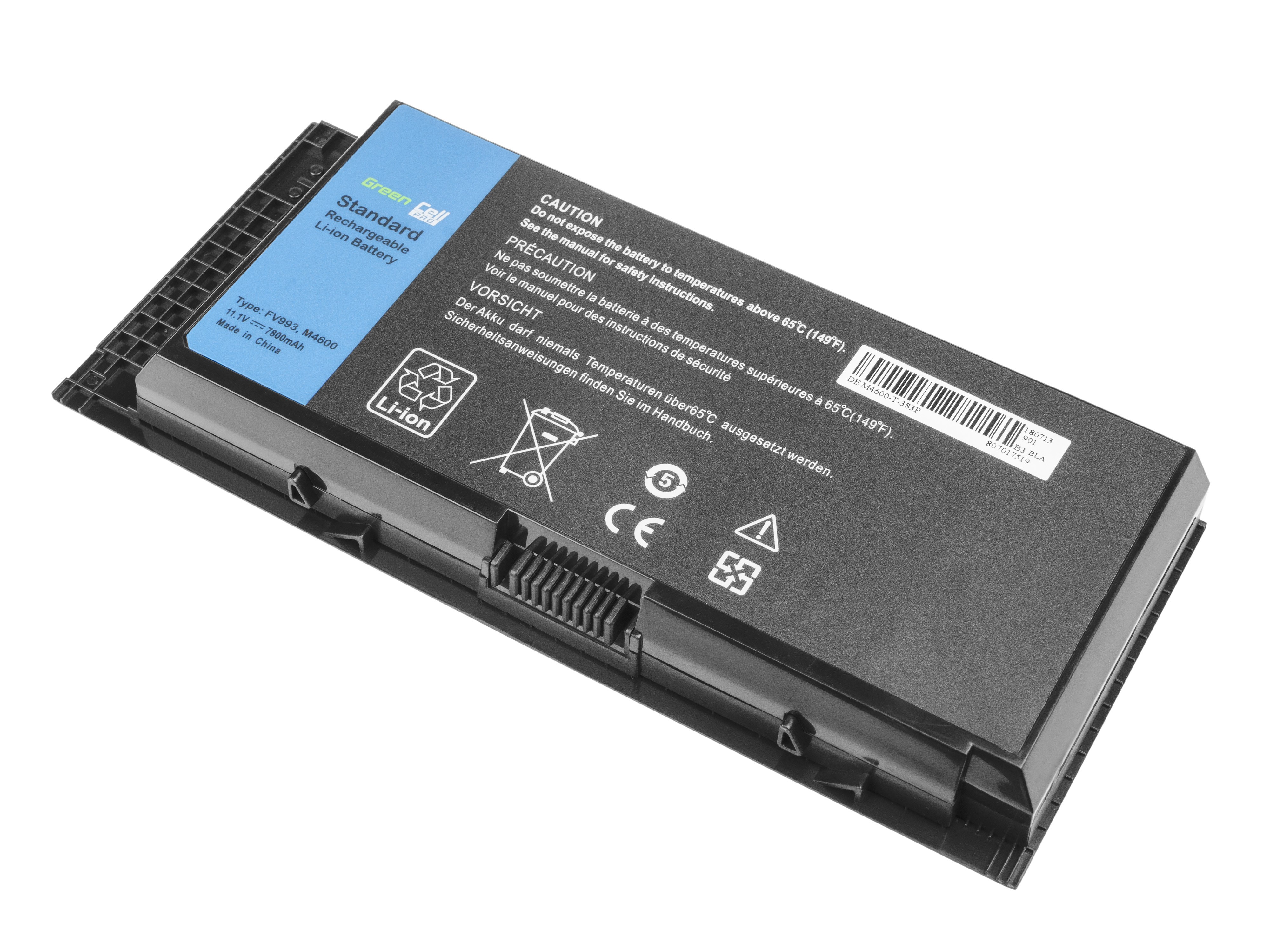 PRO Batterij voor Dell Precision M4600 M4700 M4800 M6600 M6700 / 11,1V 7800mAh