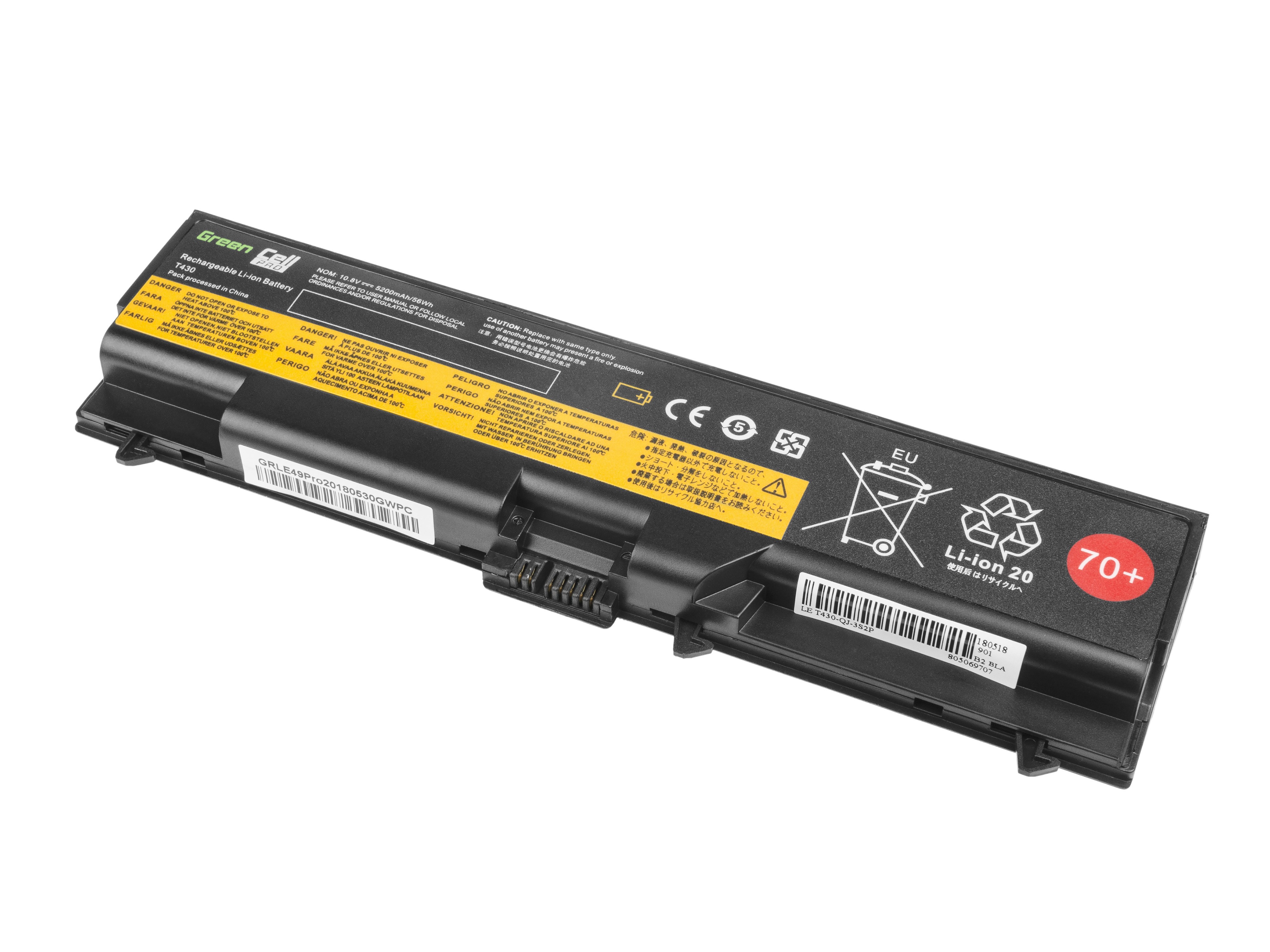 PRO Batterij voor Lenovo ThinkPad L430 L530 T430 T530 W530 / 11,1V 5200mAh