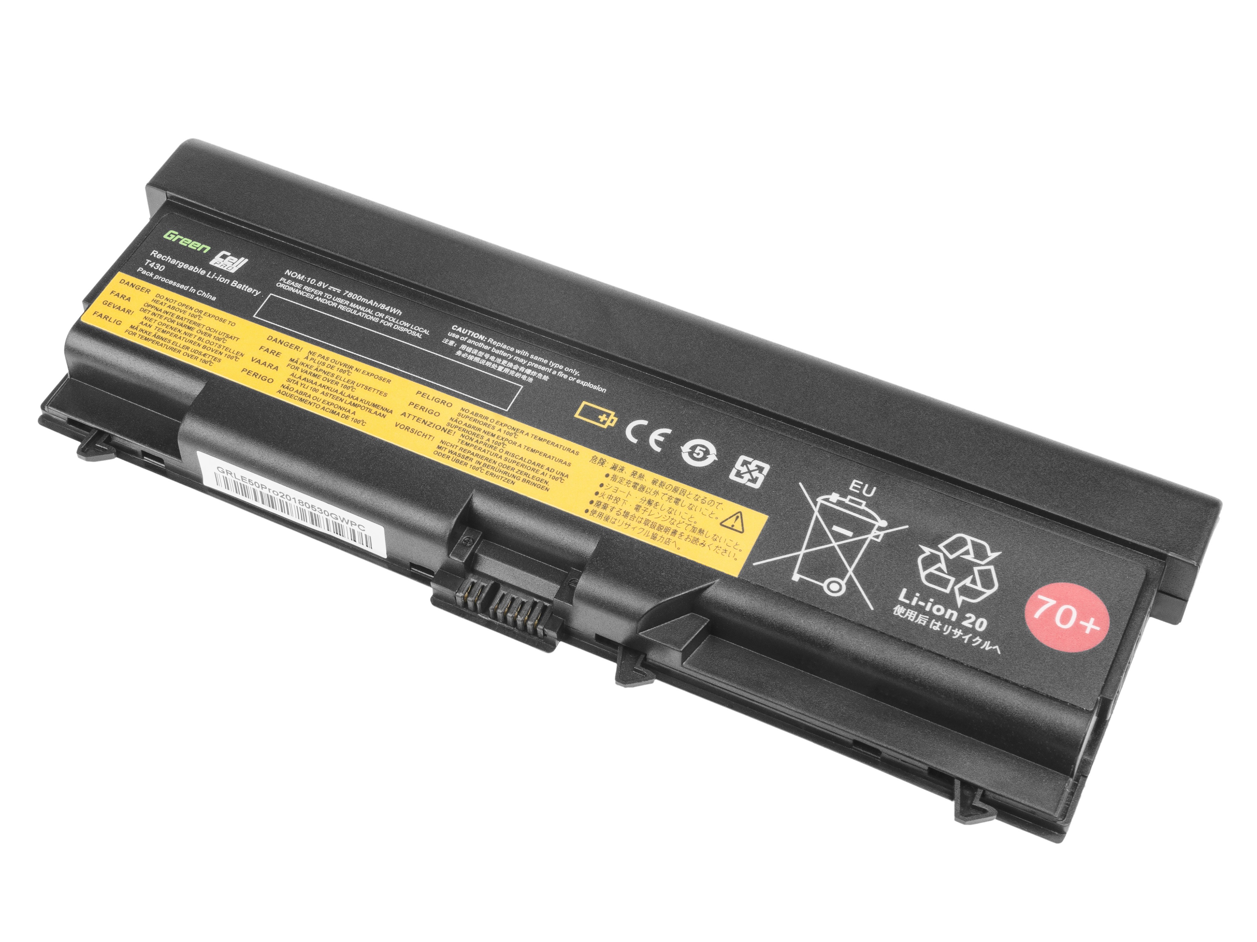 PRO Batterij voor Lenovo ThinkPad L430 L530 T430 T530 W530 / 11,1V 7800mAh