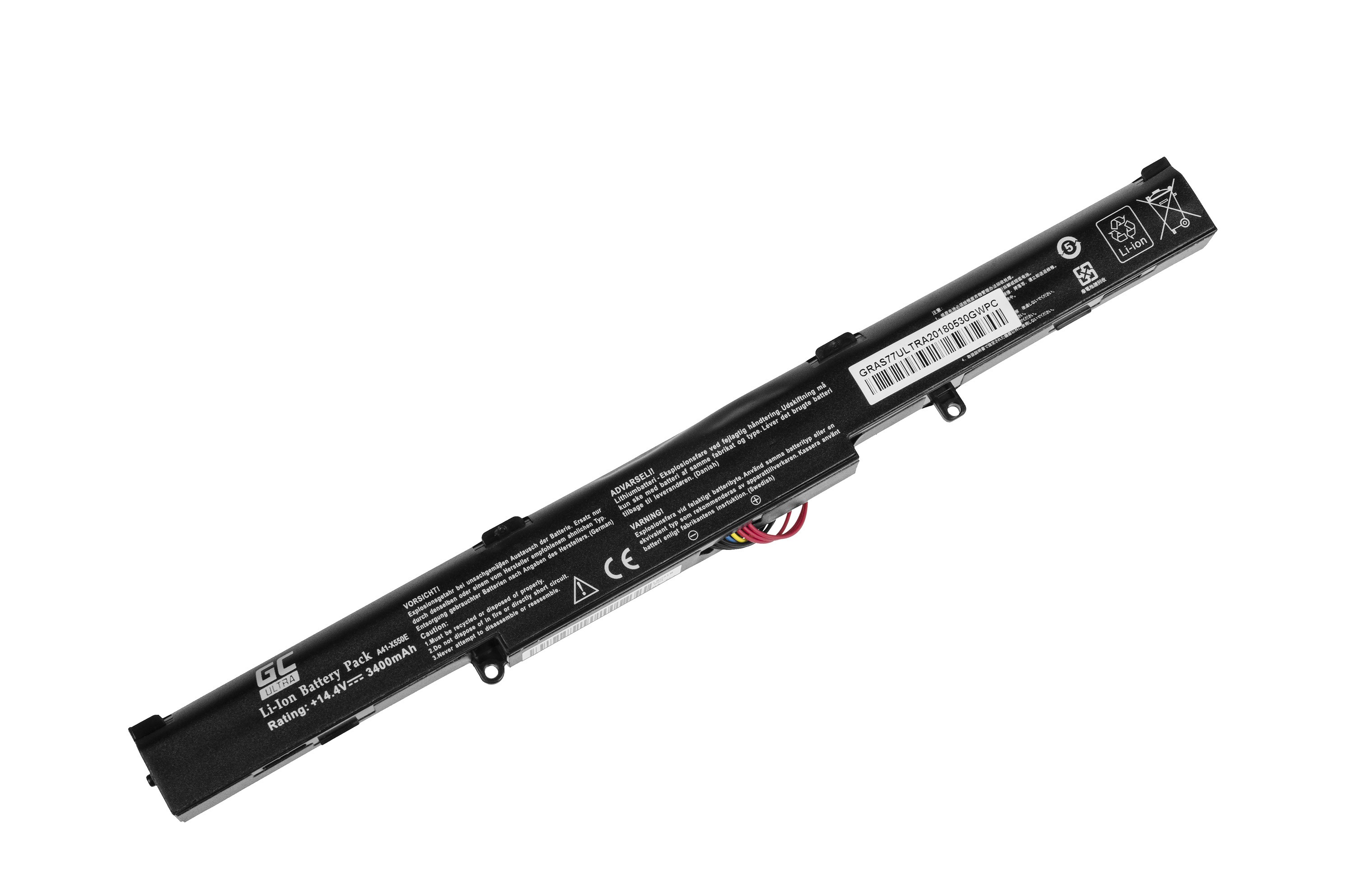 ULTRA Batterij voor Asus A41-X550E F550D F550DP F750L / 14,4V 3400mAh