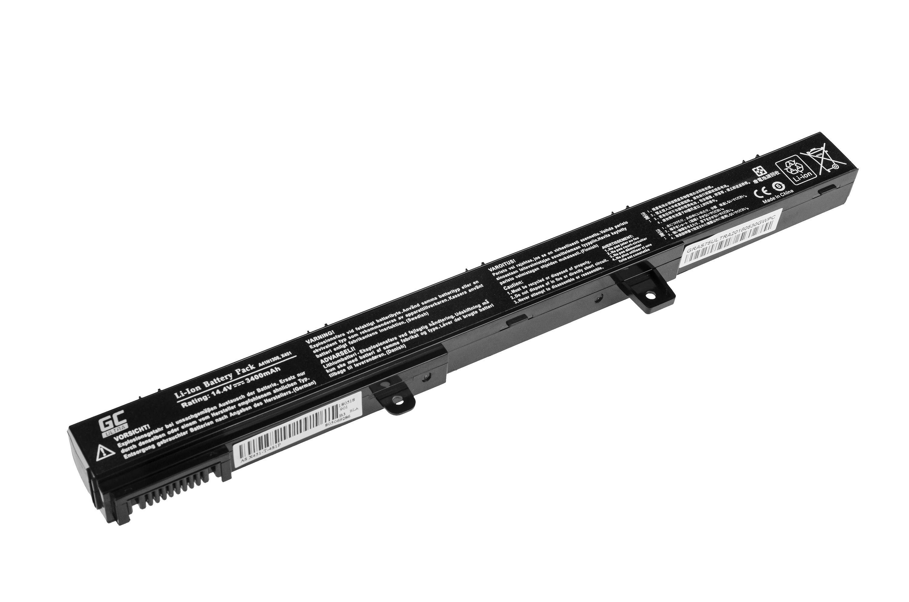 ULTRA Batterij voor Asus R508 R556 R509 X551 / 14,4V 3400mAh