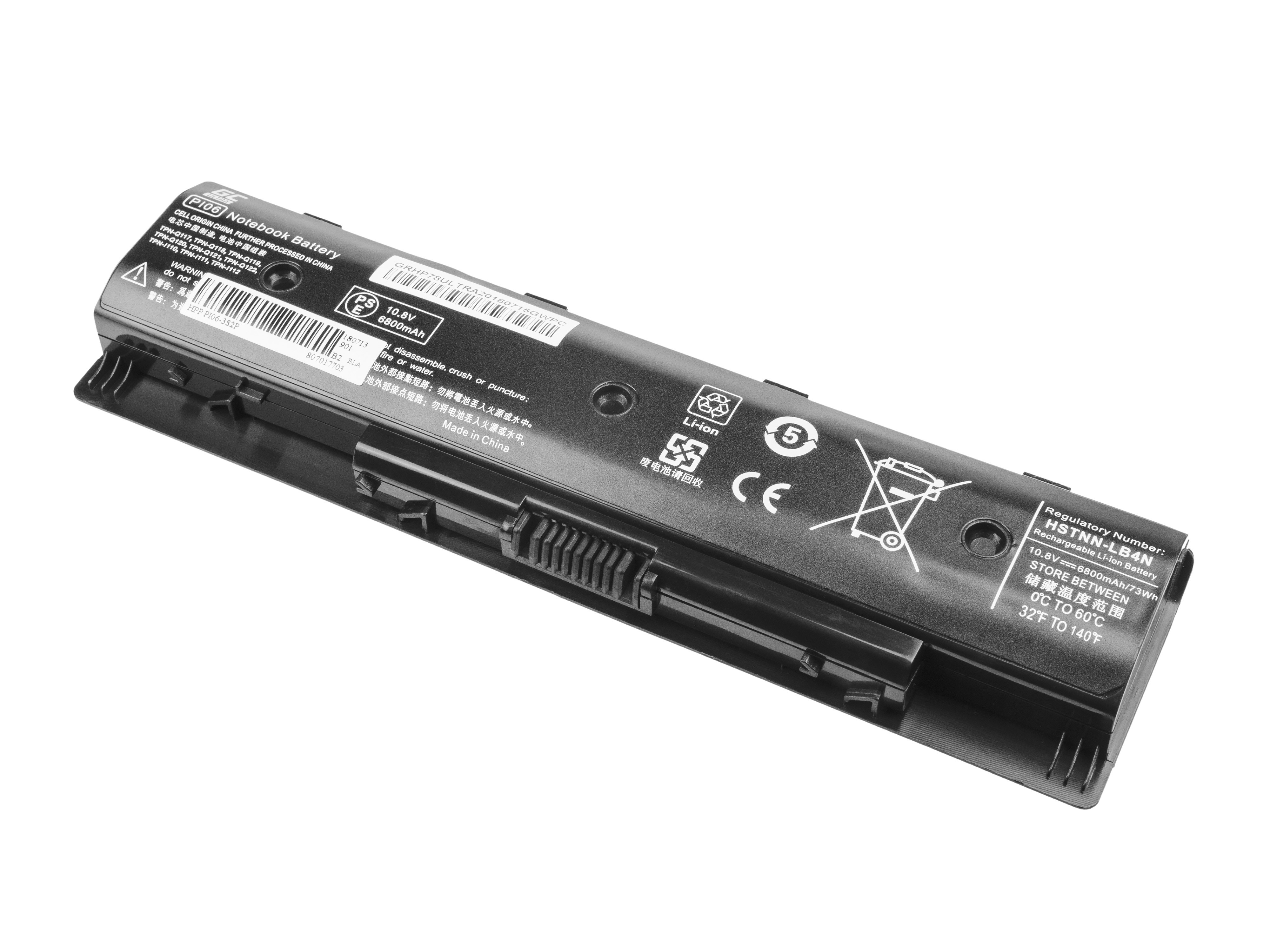 Green Cell Ultra Batterij - voor HP Pavilion en HP Envy Laptops - 11,1 V - 6800 mAh