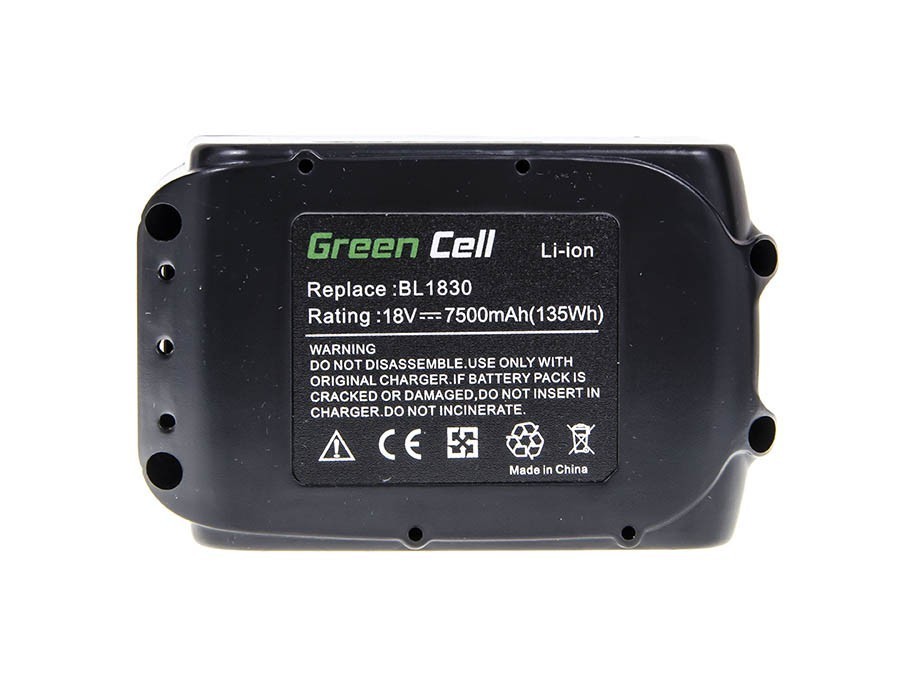 Gereedschap Batterij BL1830 BL1860 voor Makita BDF450SFE BTL061RF BTW450RFE 7500mAh