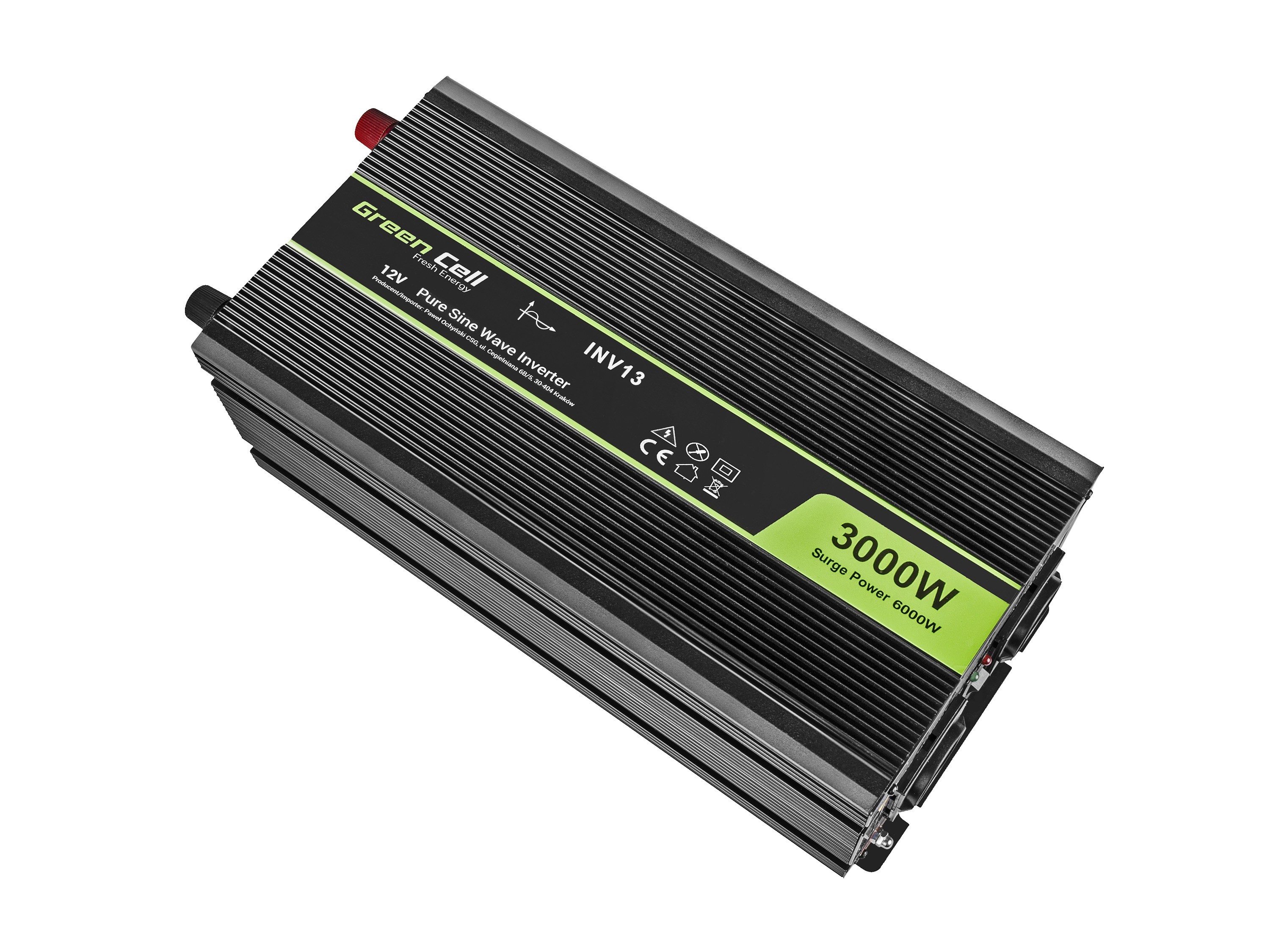 Voltage Auto Omvormer 12V naar 230V, 3000W/6000W, Volledige sinusgolf