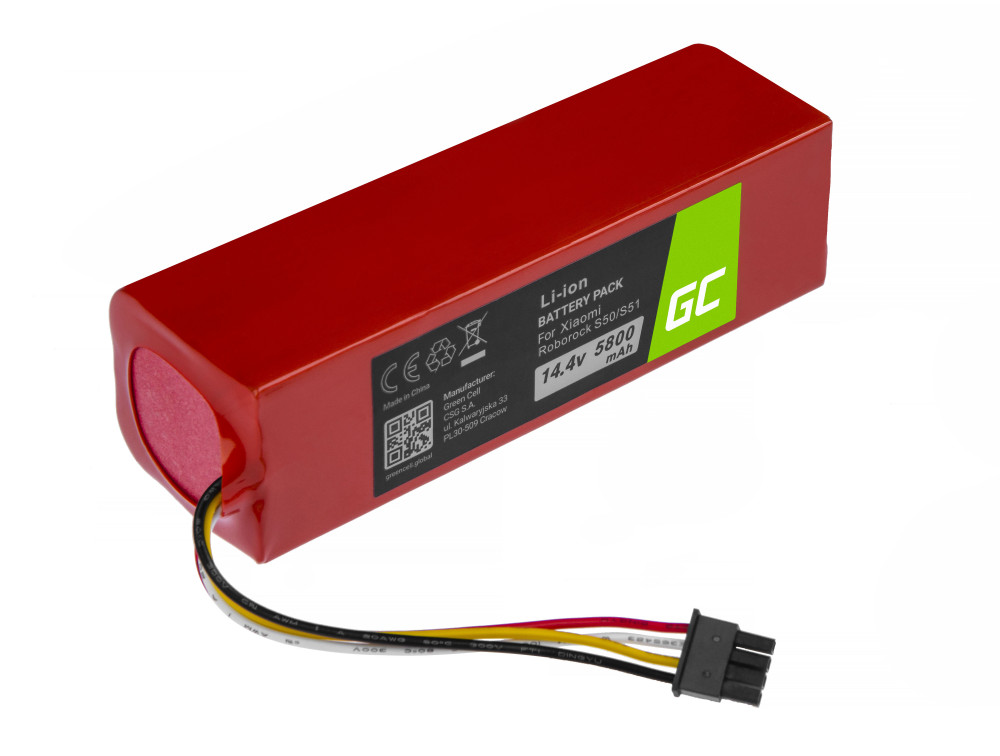 Batterij (5.8Ah 14.4V) BRR-2P4S-5200S XJT-2P4S-5200 voor Xiaomi Roborock S6 S50 S51 S55 S60 S61 S65 Sweep one thumbnail 5