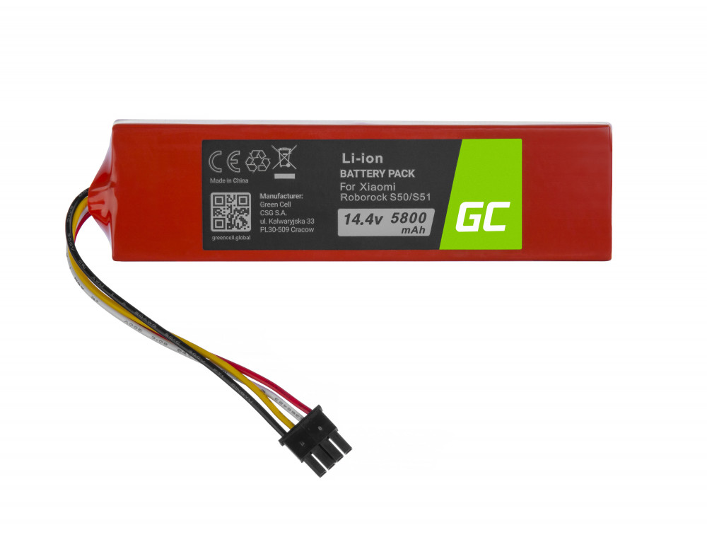 Batterij (5.8Ah 14.4V) BRR-2P4S-5200S XJT-2P4S-5200 voor Xiaomi Roborock S6 S50 S51 S55 S60 S61 S65 Sweep one thumbnail 3
