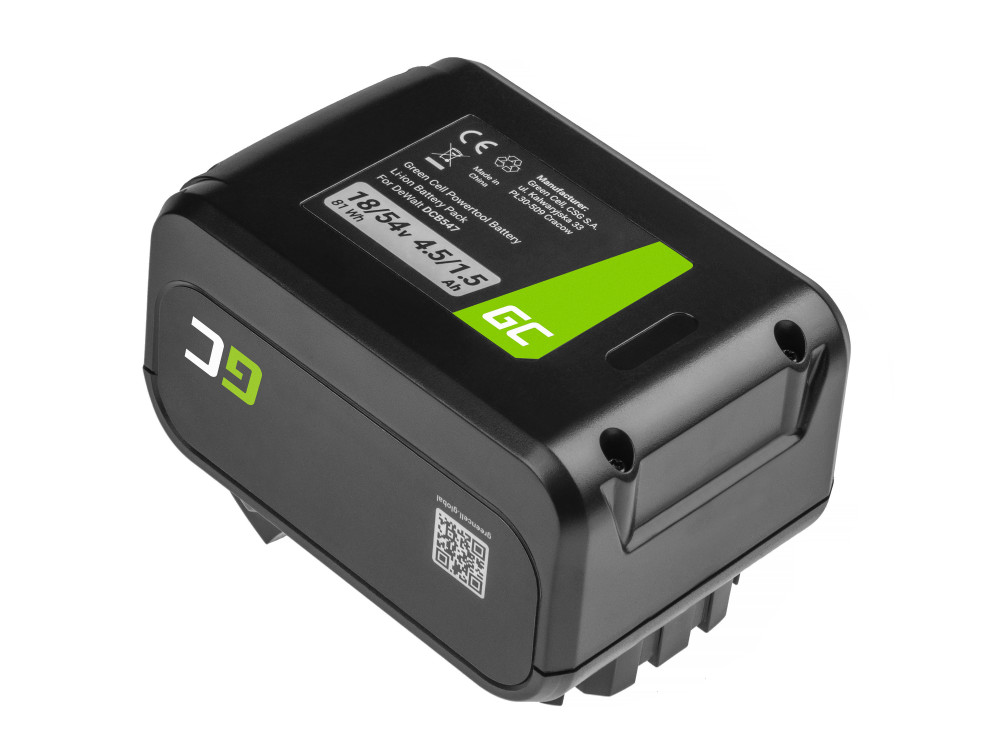 Batterij (4.5 / 1.5Ah 18 / 54V) DCB546 DCB546XJ DCB547 DCB548 DCB184 voor DeWalt XR Flexvolt DCD776 DCF899P2 DCD796P2 DCF885